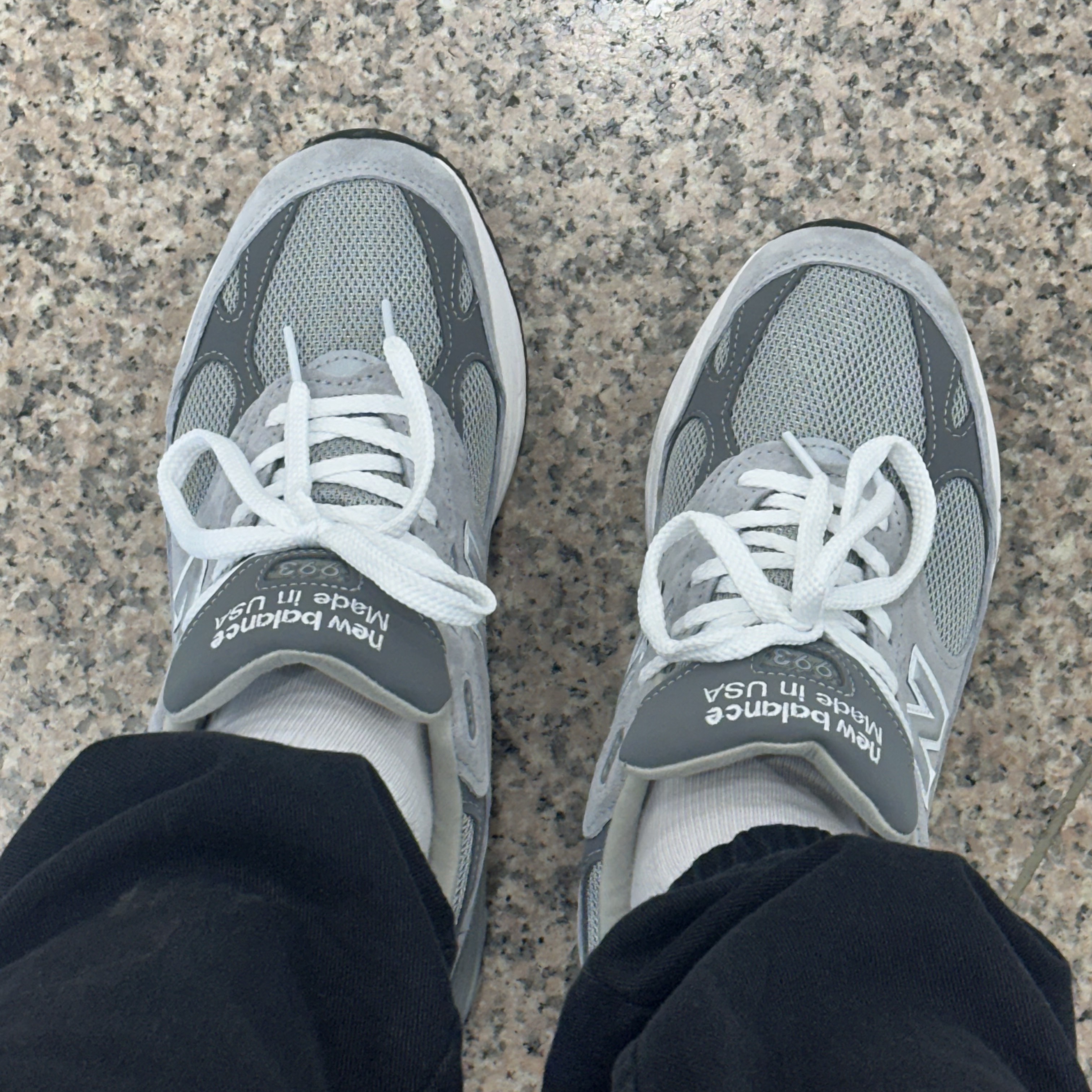New Balance 993 Made in USA Grey - D Standard 착용 스타일