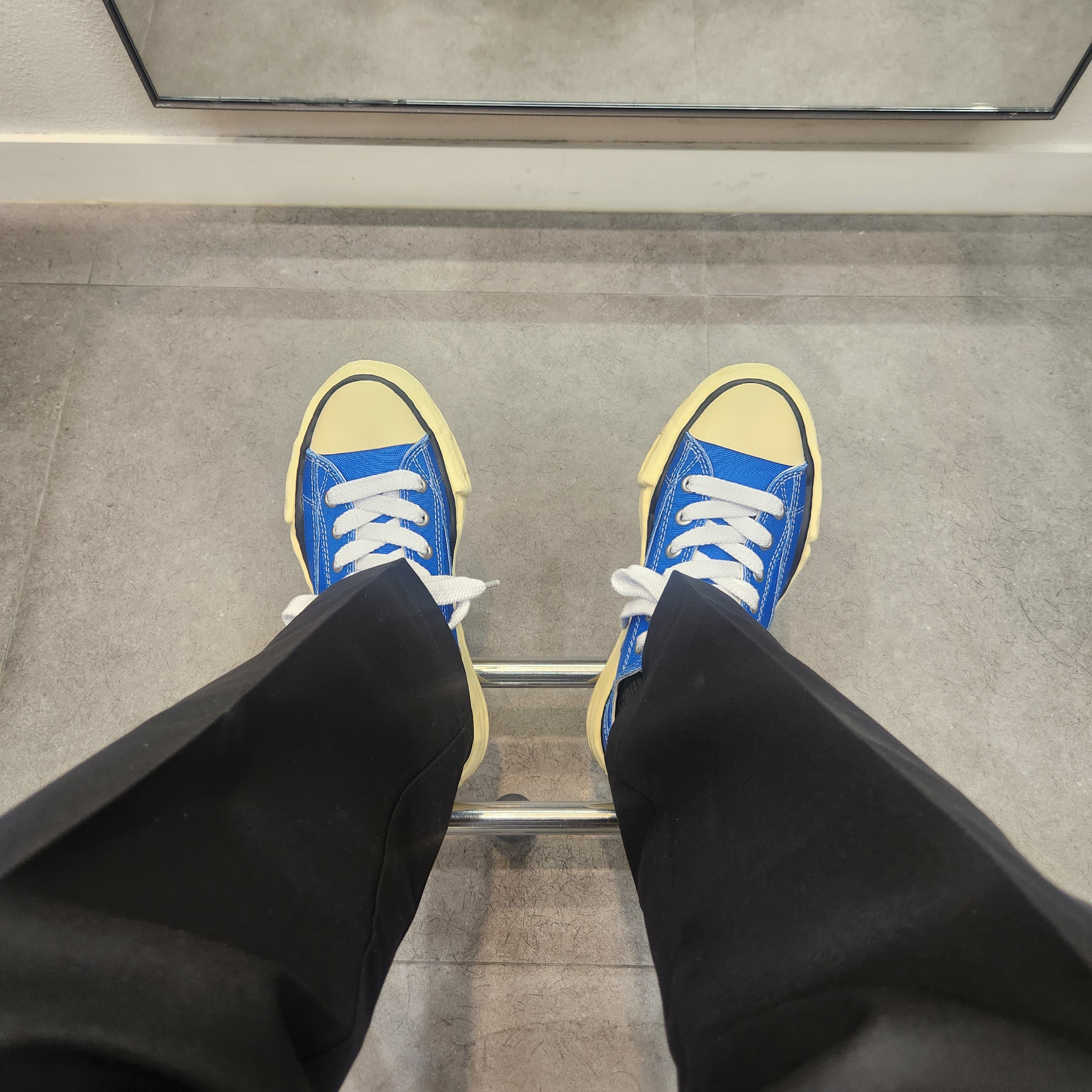 Maison Mihara Yasuhiro Peterson VL OG Sole Canvas Low-top Sneakers CL BLue 착용 스타일