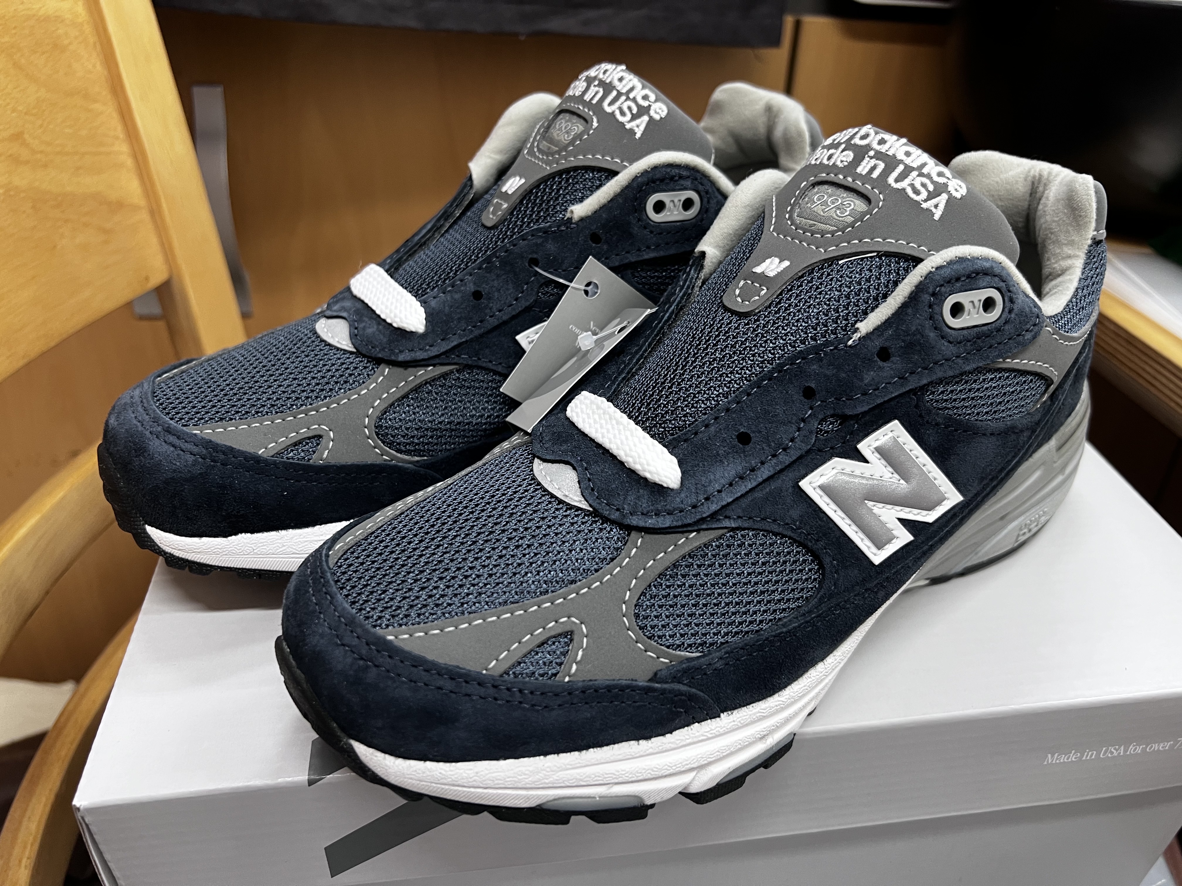 New Balance 993 Made in USA Navy - D Standard 착용 스타일