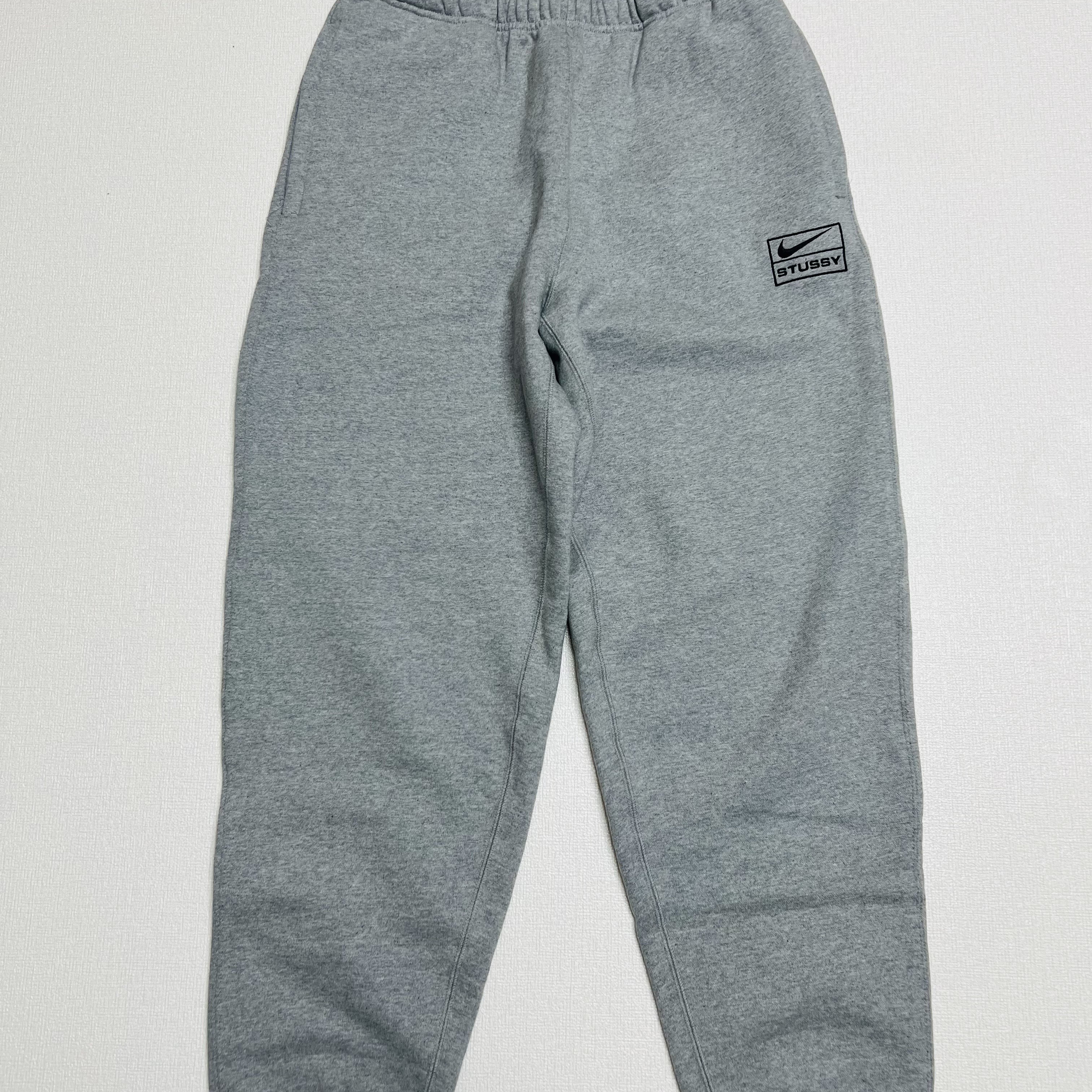 Nike x Stussy NRG RA Fleece Pants Dark Grey Heather (DJ9490-063) 착용 스타일 - 1