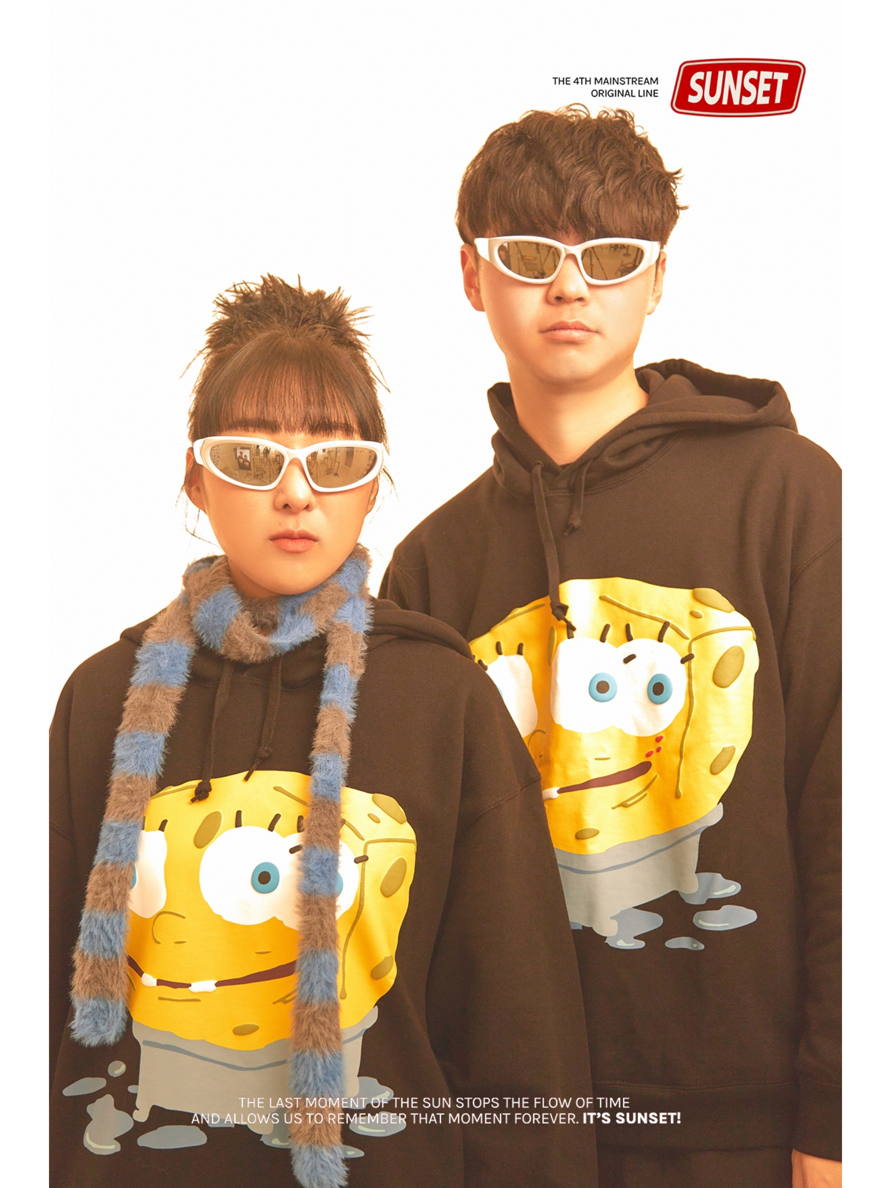 Uniqlo UT x CPFM x SpongeBob Sweat Pull Parka B Black - KR 착용 스타일 - 1