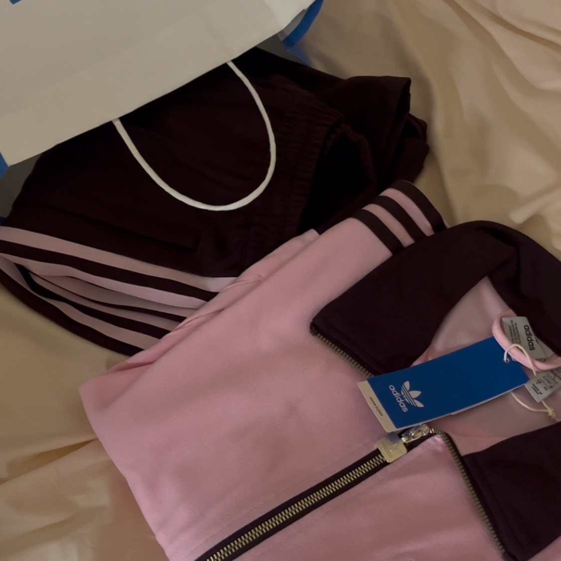 (W) Adidas Originals Beckenbauer Track Jacket Clear Pink - KR Sizing 착용 스타일
