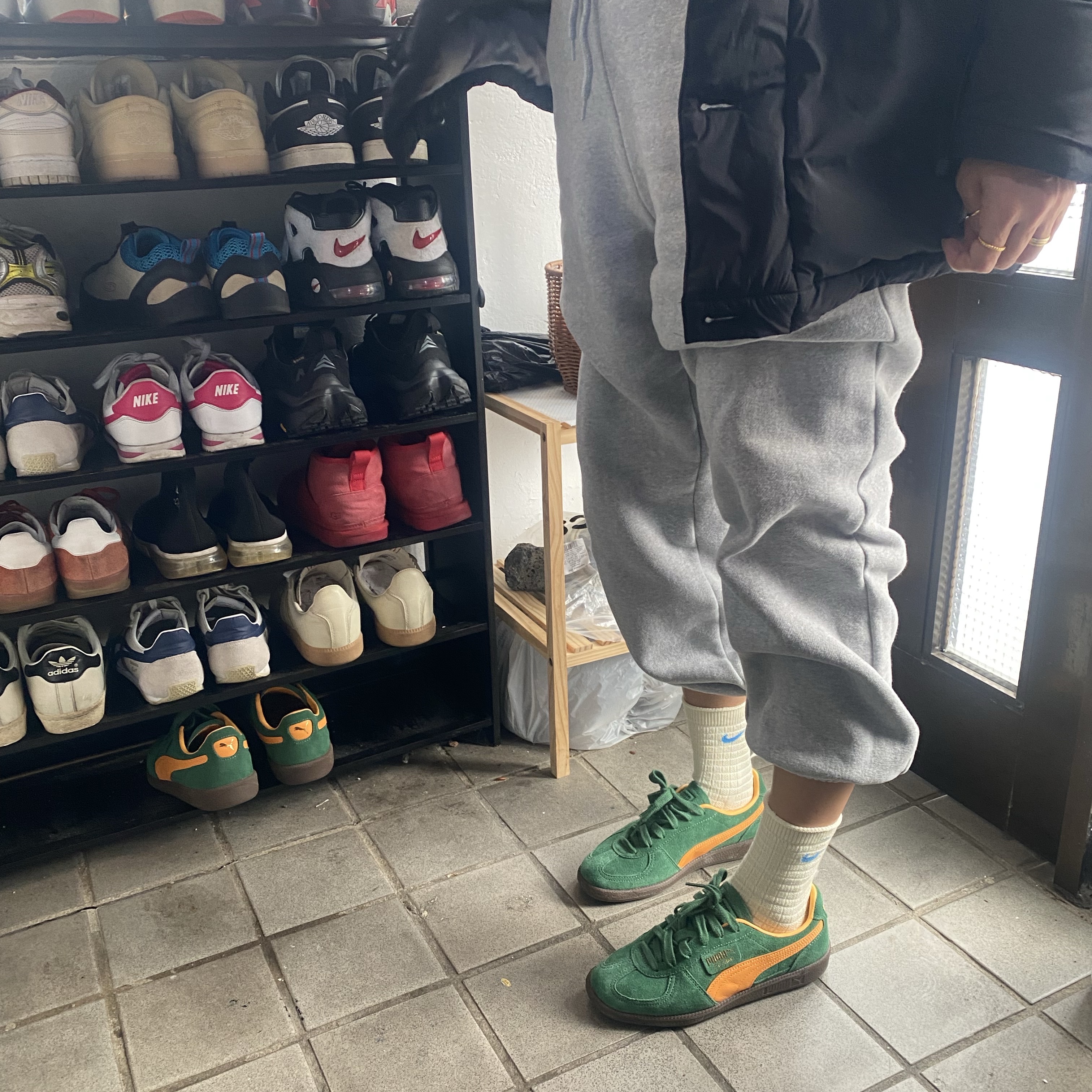 Puma Palermo Vine Clementine 착용 스타일