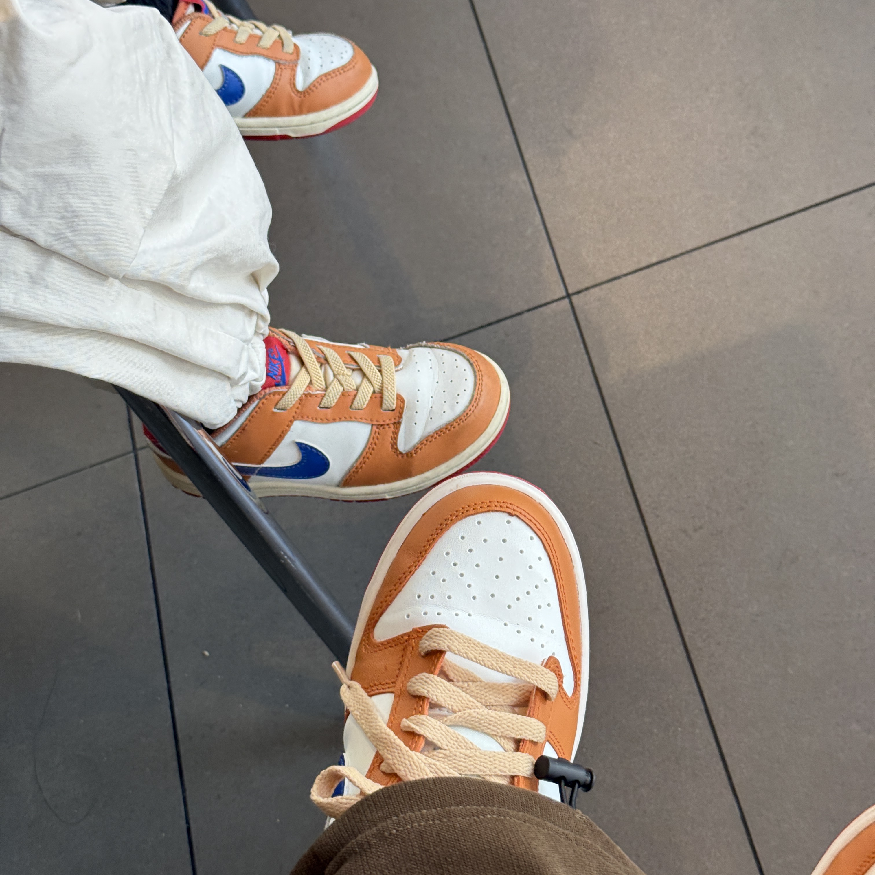 (GS) Nike Dunk Low Hot Curry and Game Royal, (TD) Nike Dunk Low Hot Curry and Game Royal 착용 스타일