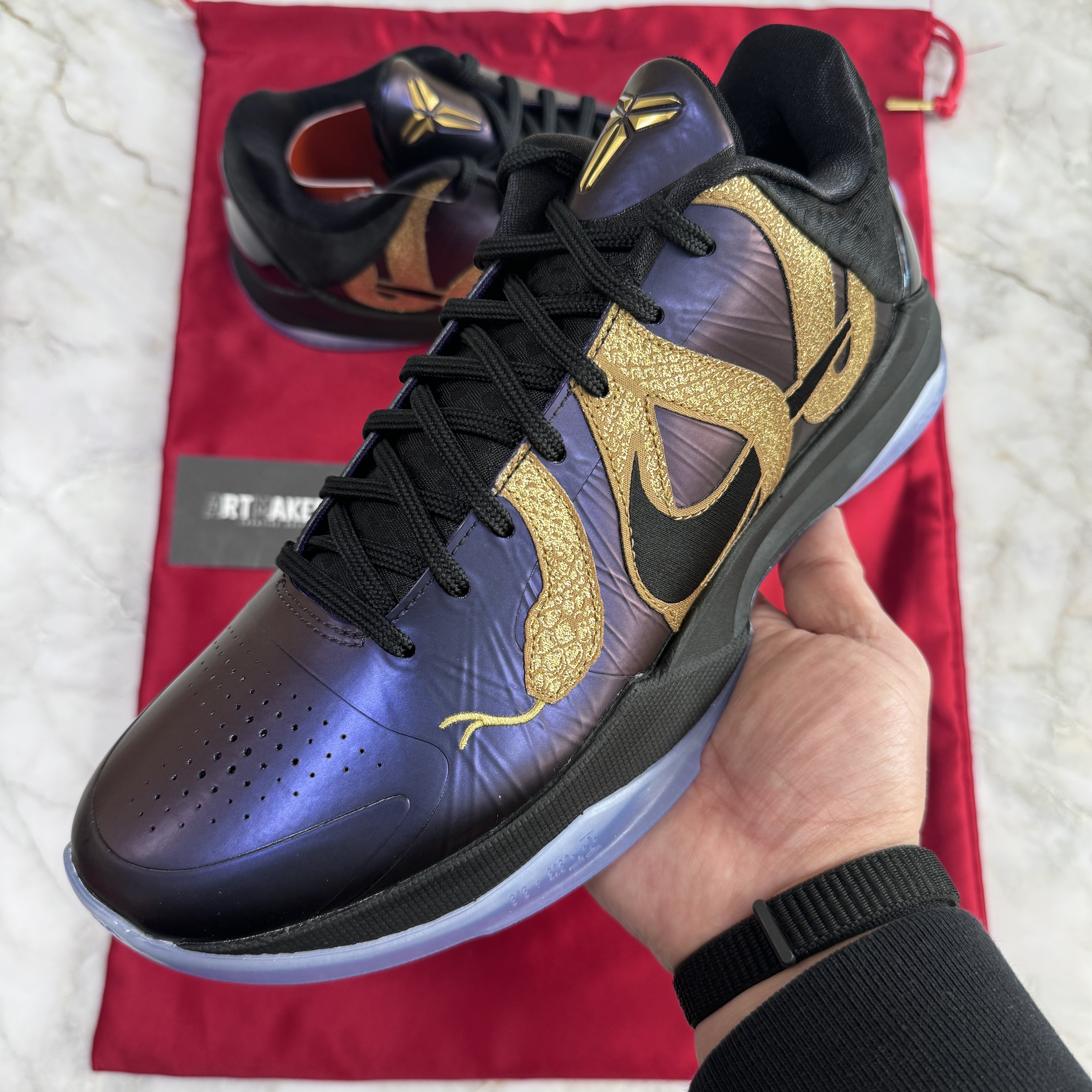 Nike Kobe 5 Protro Year of the Mamba Eggplant 착용 스타일 - 1