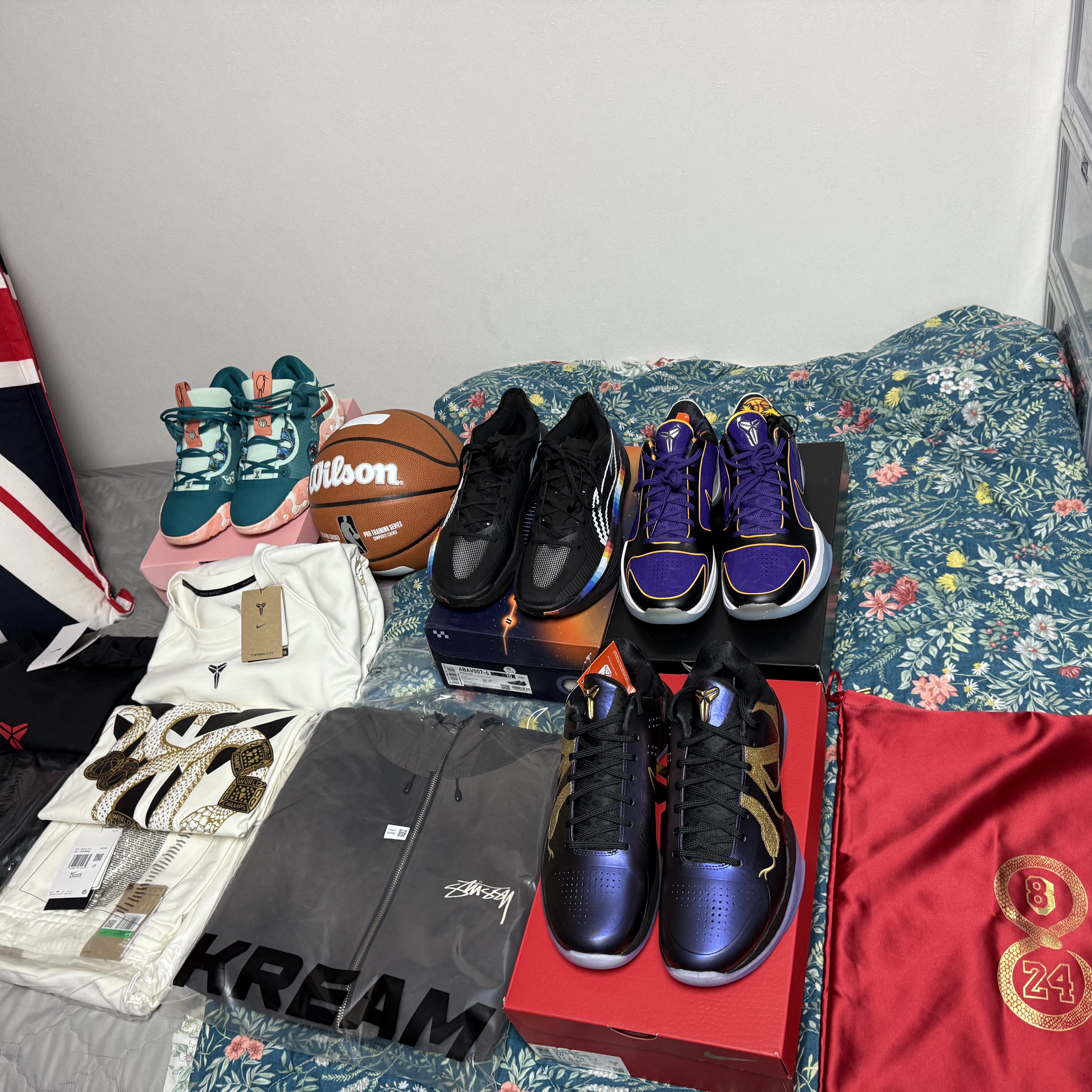 Nike Kobe 5 Protro Year of the Mamba Eggplant, Nike Kobe 5 Protro 5X Champ 착용 스타일