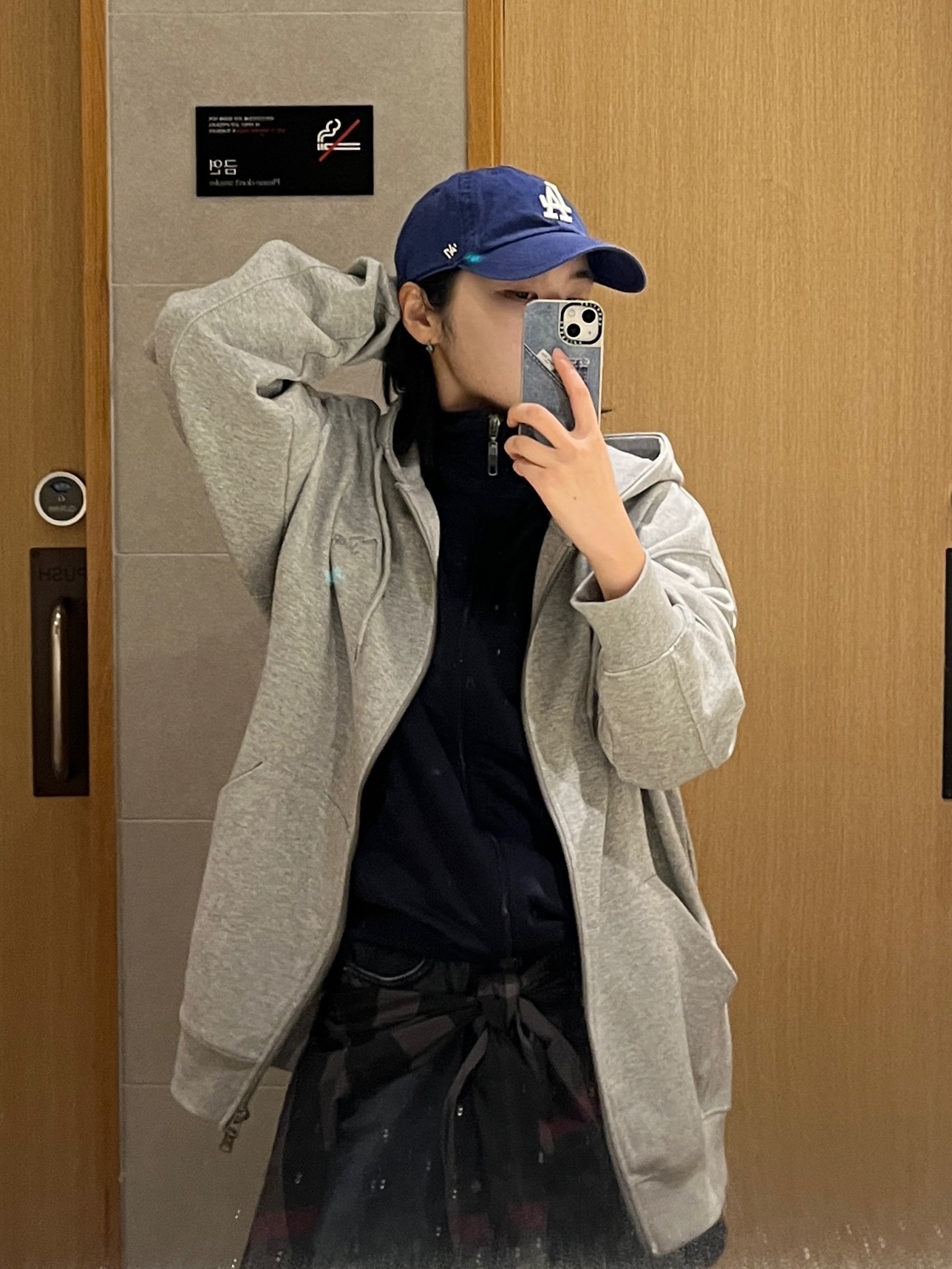 47 Brand LA Dodgers Repetition Royal Adjustable Royal Blue 착용 스타일 - 1
