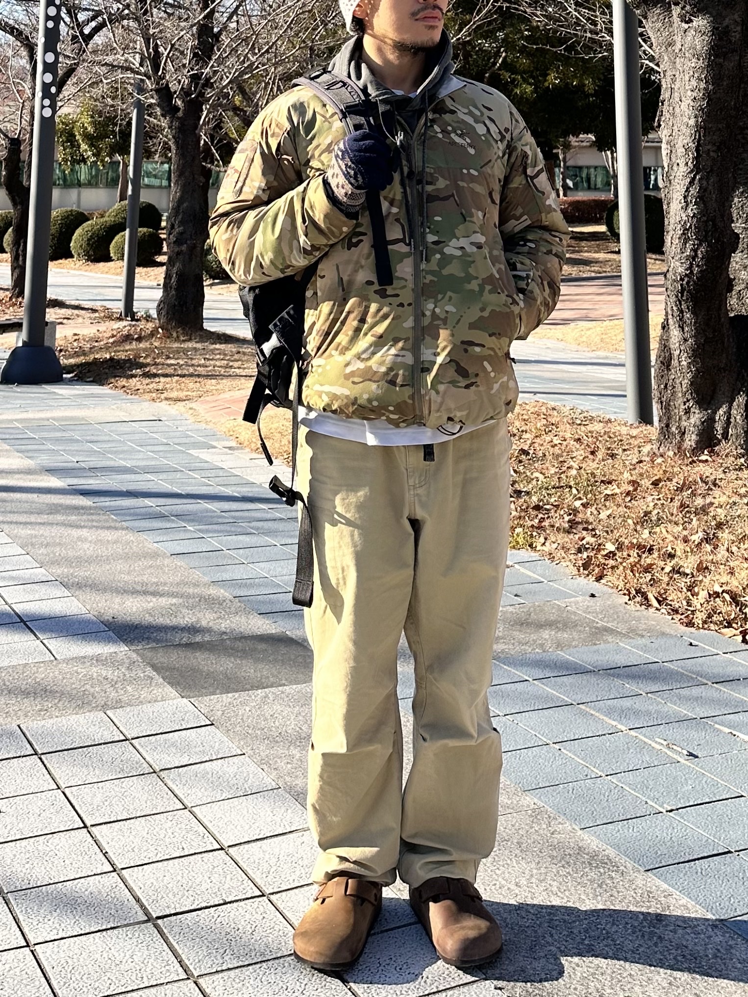 Arc'teryx LEAF Cold WX Jacket LT Gen 2 Crocodile, Birkenstock Boston Oiled Leather Habana - Regular 착용 스타일 - 1