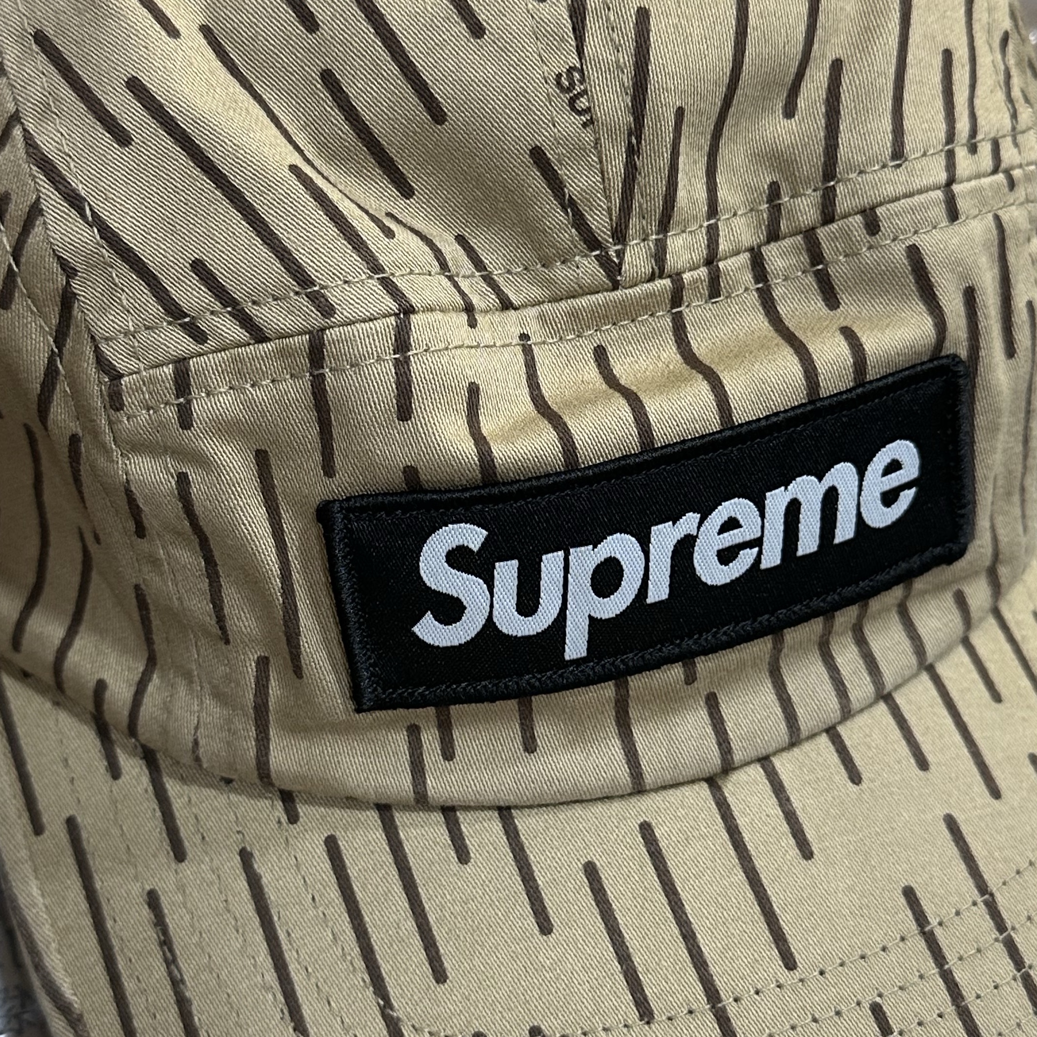 Supreme Military Camp Cap Tan Raindrop - 24FW 착용 스타일