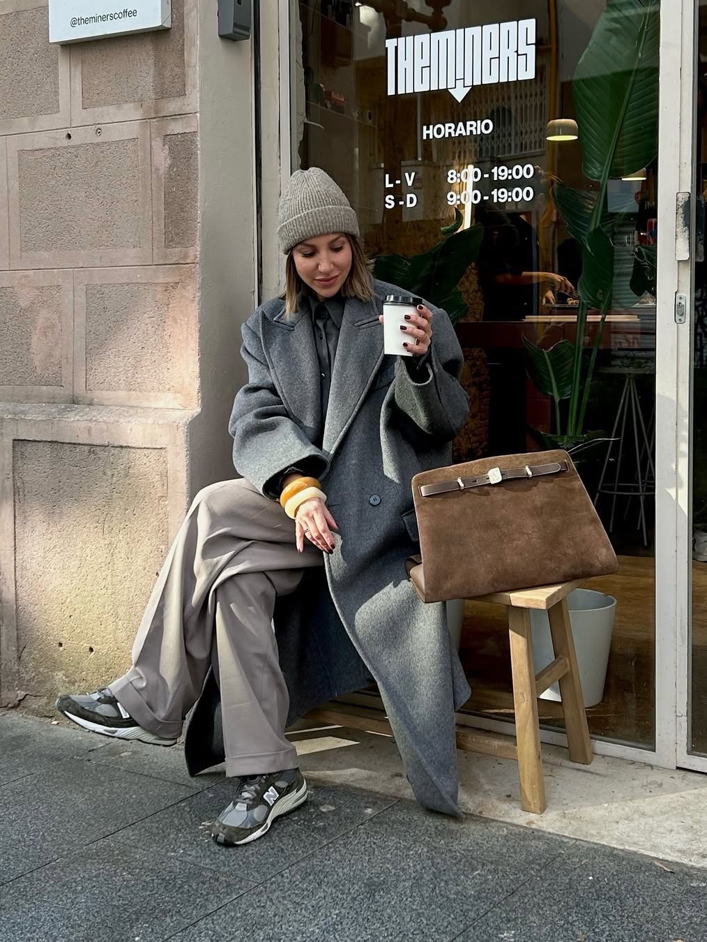 Siyazu SIPT7078 Two-Tuck Nylon Slacks White, (W) Auralee Tropical Wool Kid Mohair Slacks Gray Check 착용 스타일 - 4