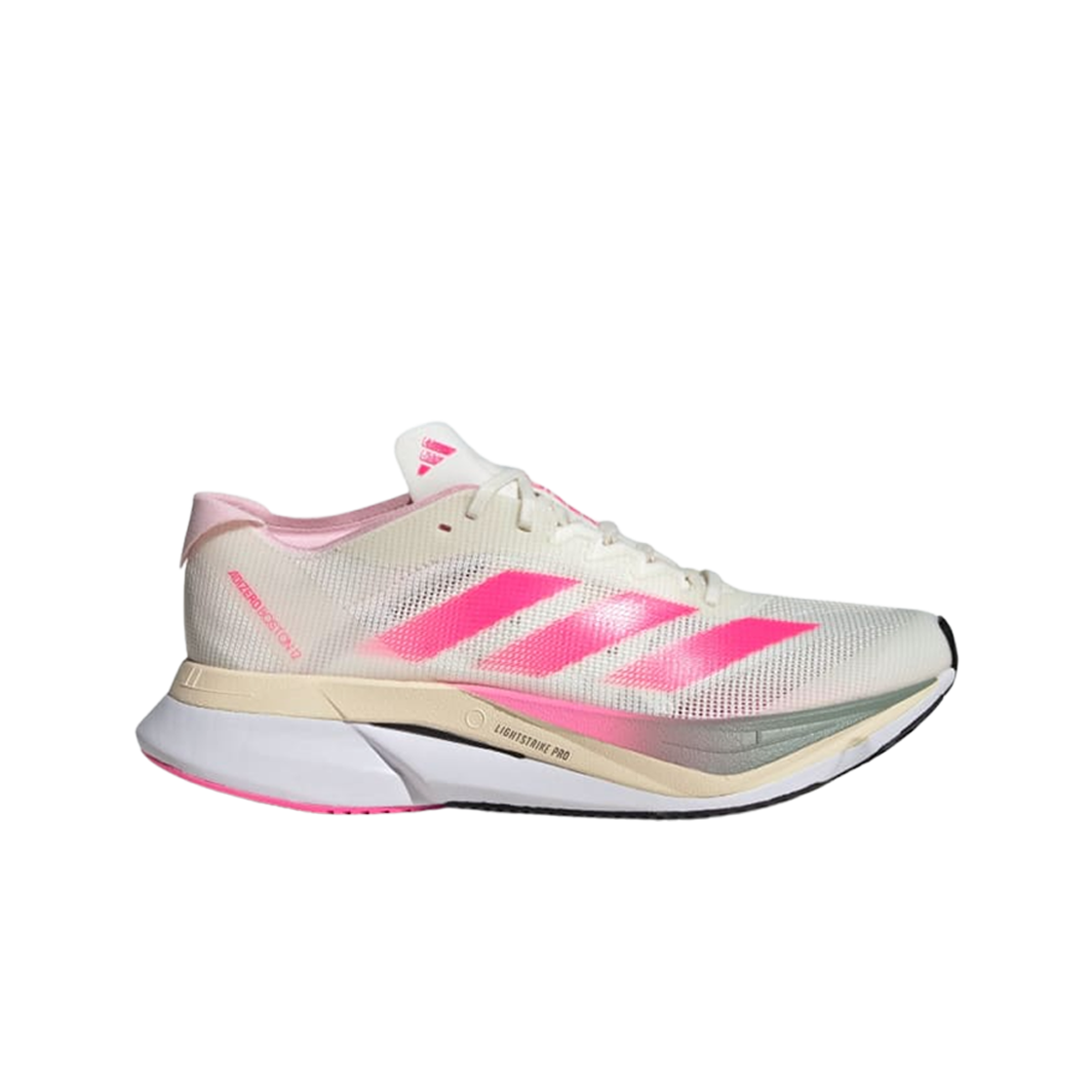 (W) 아디다스 아디제로 보스턴 12 오프 화이트 클리어 핑크((W) Adidas Adizero Boston 12 Off White Clear Pink) - 1