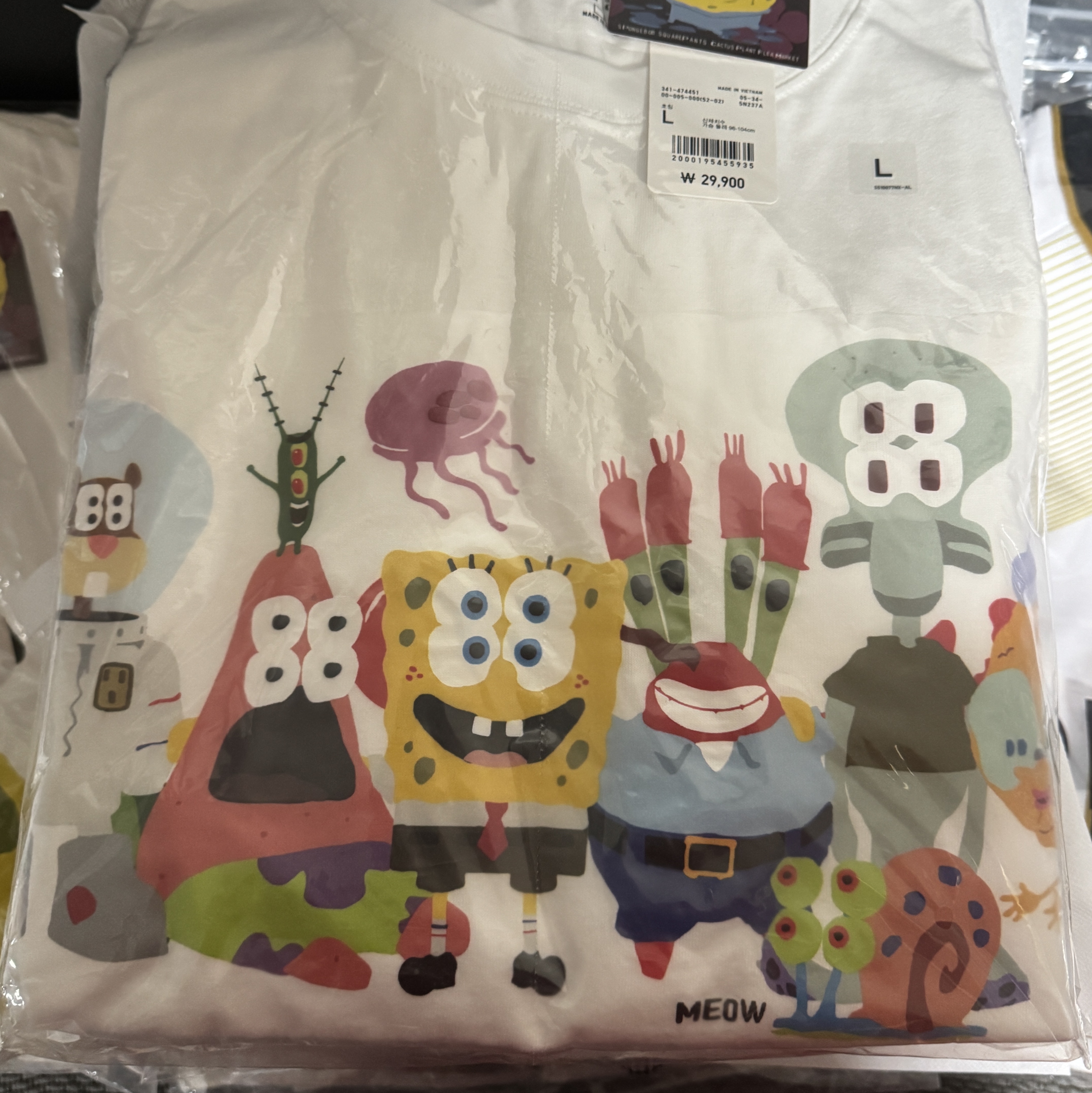 Uniqlo UT x CPFM x SpongeBob Graphic T-Shirt A White - US 착용 스타일