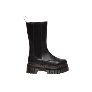 (W) Dr. Martens Audrick Tall Nappa Leather Platform Chelsea Boots Black