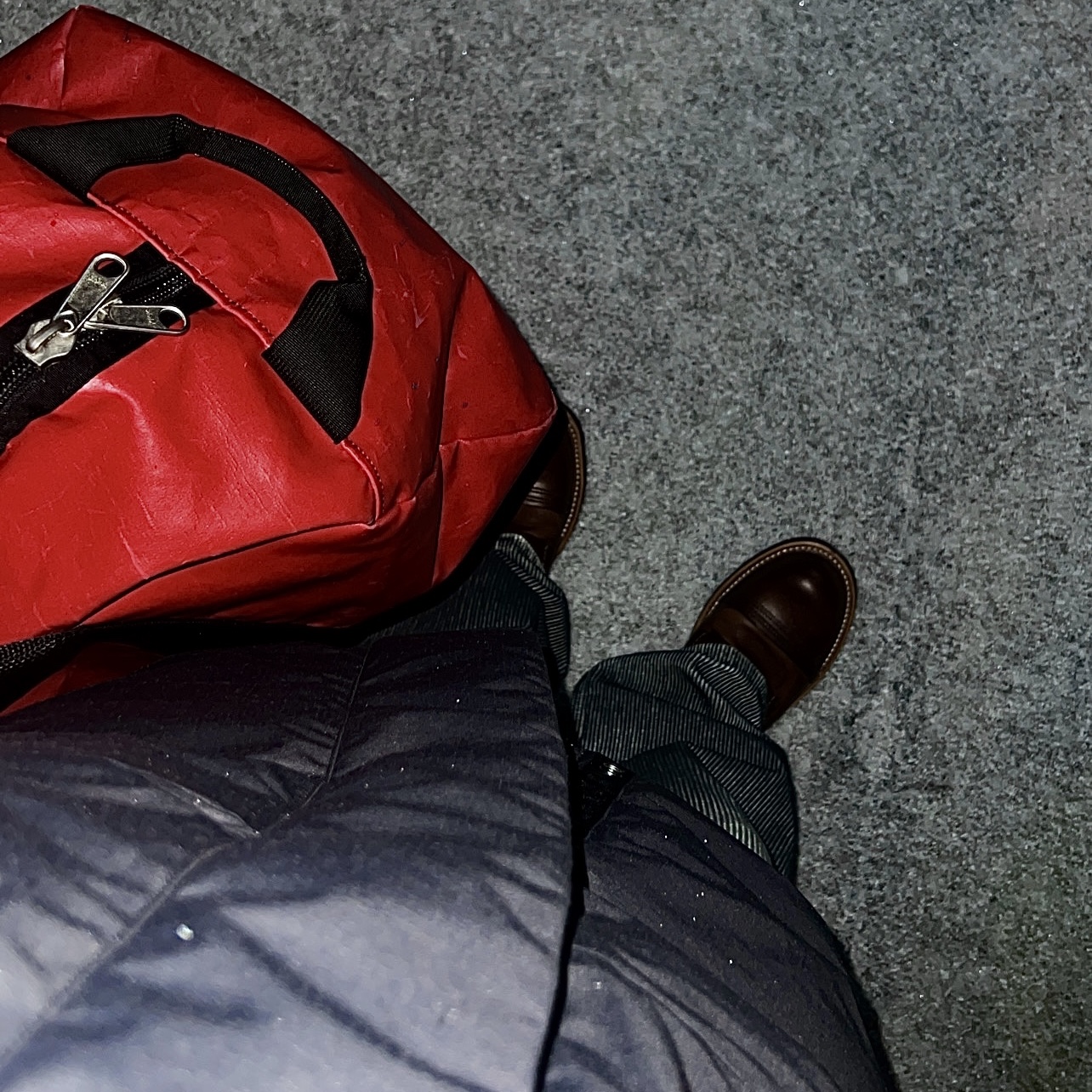 Gregory Duffle Bag M Fs Khaki, New Balance 574 Legacy Navy 착용 스타일 - 5