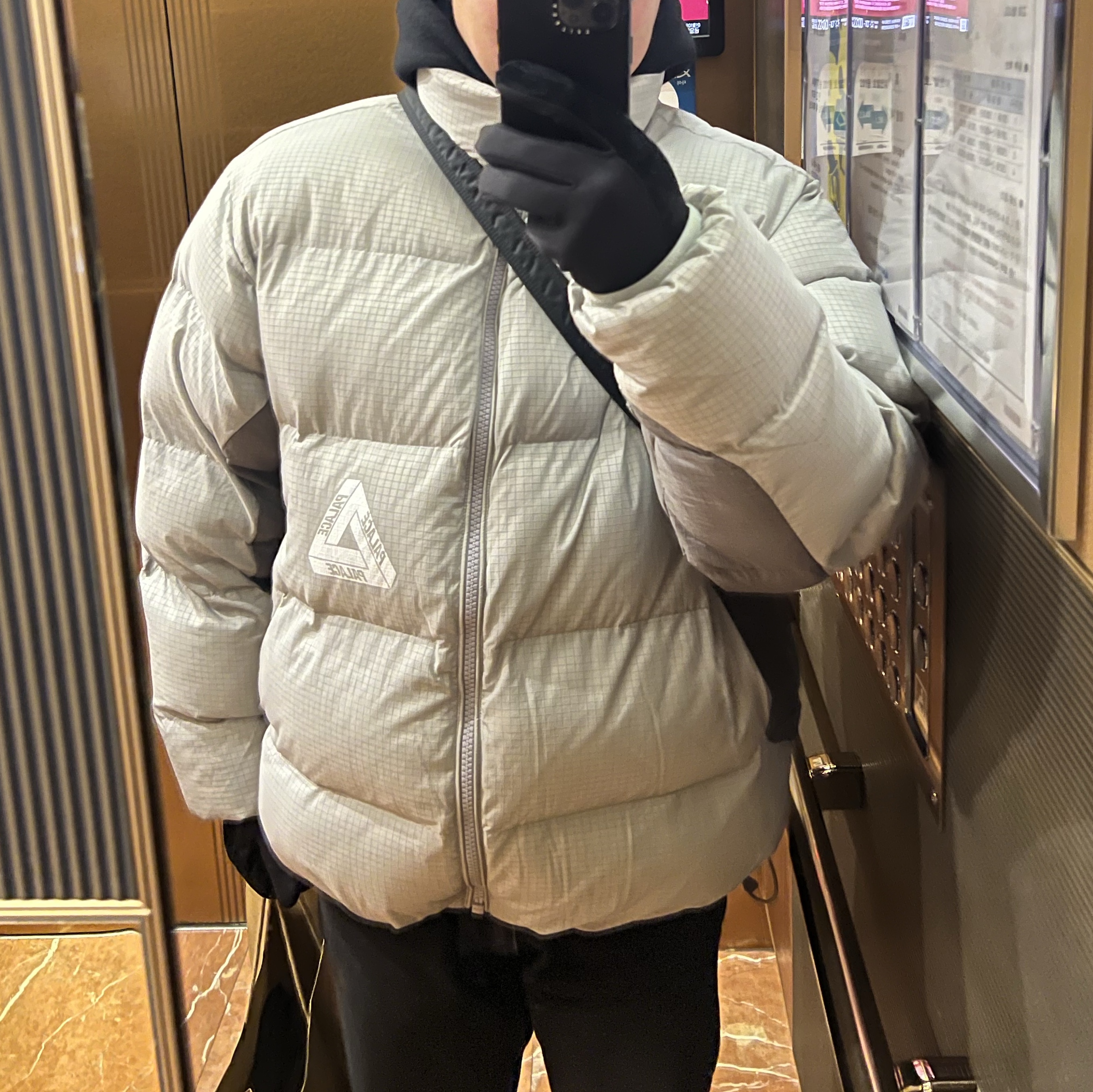 Palace Ripstop Puffa Concrete Grey - 24FW, Xlim Ep.4 01 Gloves Brown 착용 스타일