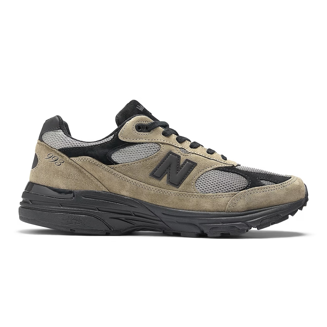 New Balance x JJJJound 993 Made in USA Mushroom White, New Balance x JJJJound 993 Made in USA Military Urban Grey Black 착용 스타일 - 4