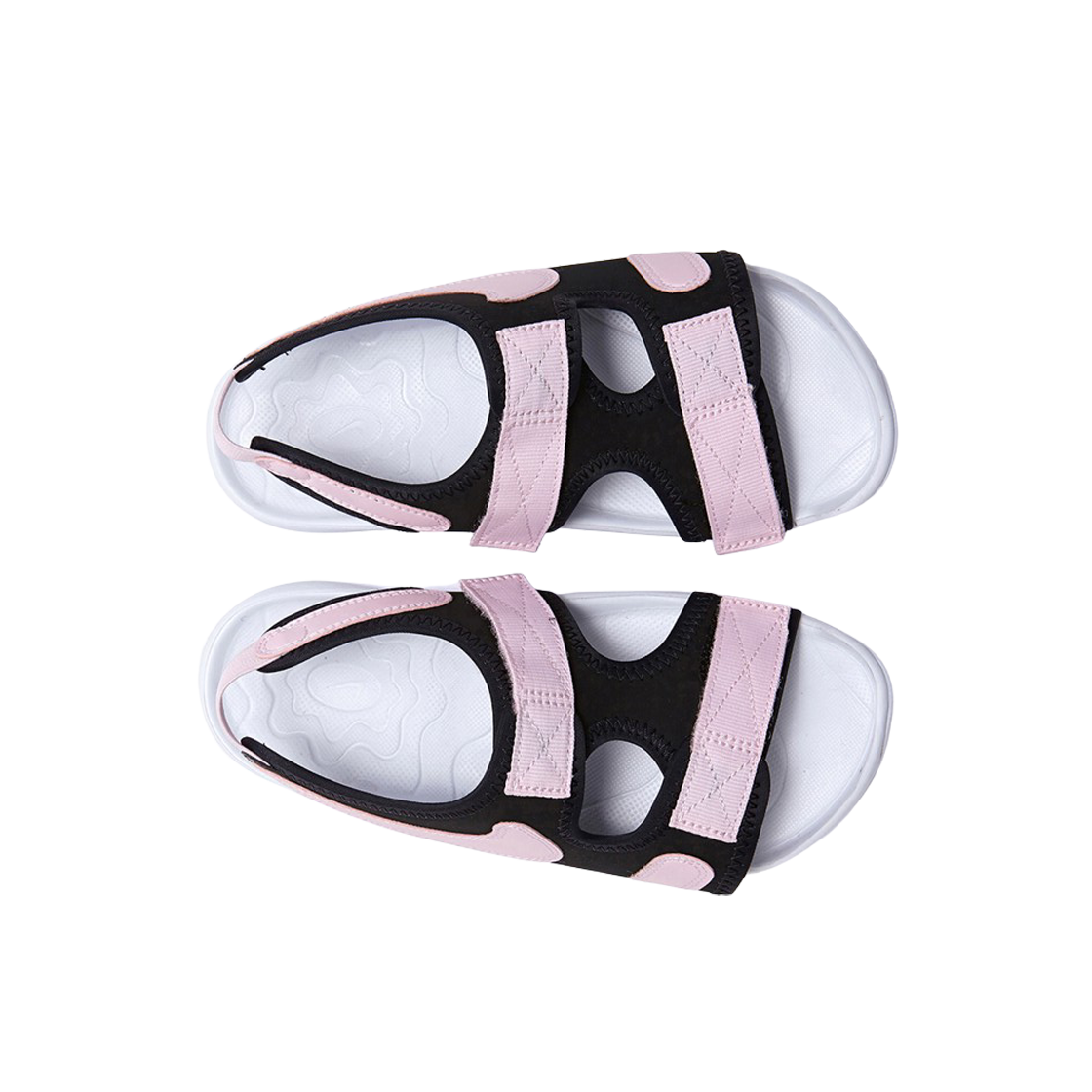 (GS) 나이키 선레이 어드저스트 6 슬라이드 블랙 핑크 폼((GS) Nike Sunray Adjust 6 Slide Black Pink Foam) - 2