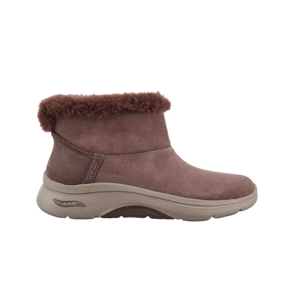 (W) 스케처스 고 워크 아치 핏 2.0 부츠 슬립 인스 모브((W) Skechers Go Walk Arch Fit 2.0 Boots Slip Ins Mauve)