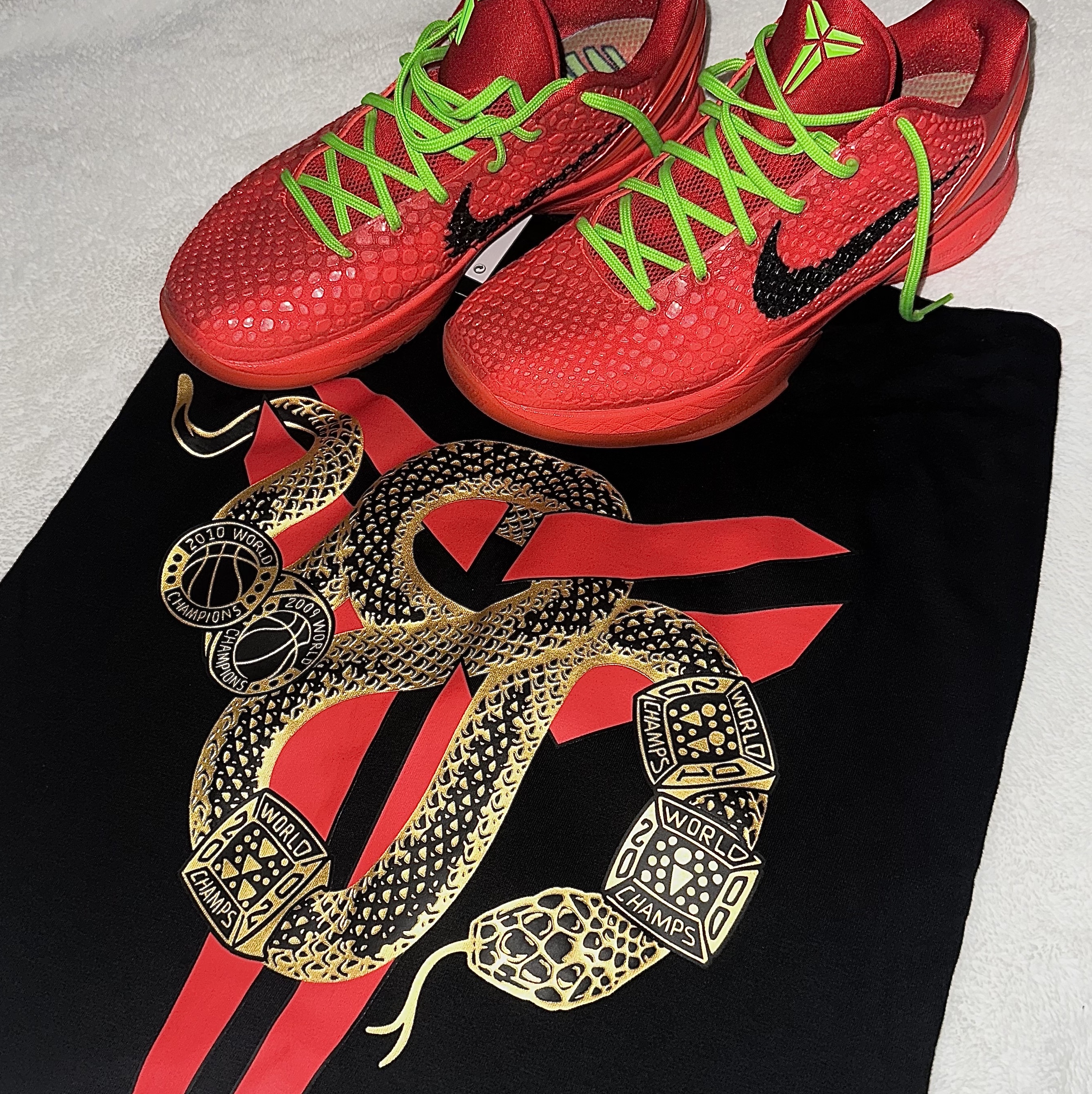 Nike Kobe 6 Protro Reverse, Nike Kobe Year of Mamba Max90 Long-Sleeve T-Shirt Black (IB0242-010) 착용 스타일