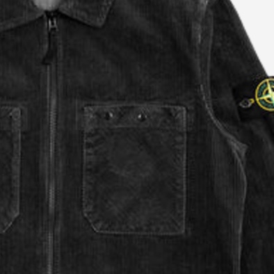 Stone Island 11604 Corduroy Shirt Jacket Black - 24FW 착용 스타일