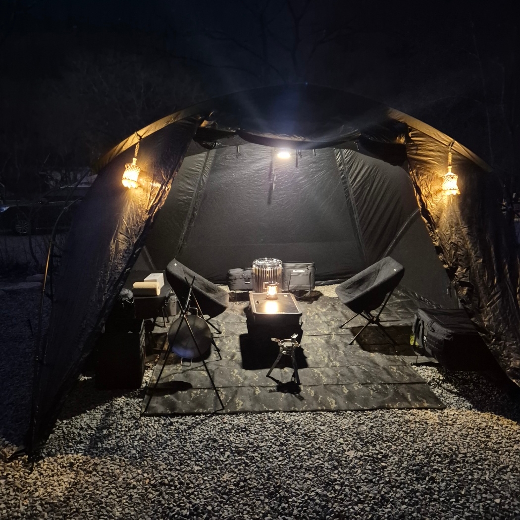 Helinox V-Tarp 4.0 Black 착용 스타일