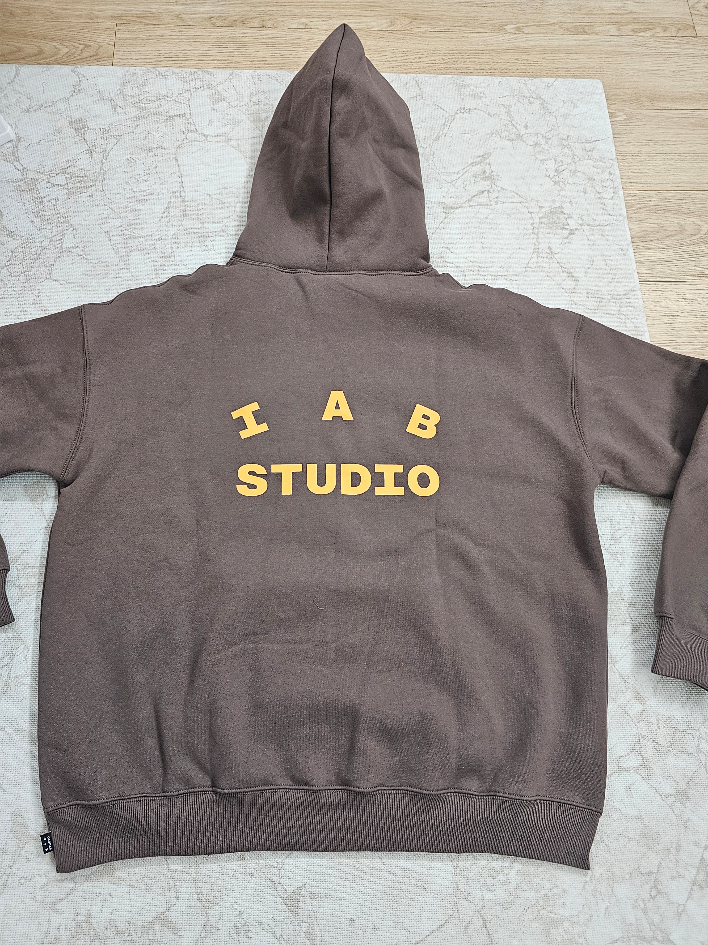 Kia Tigers x IAB Studio V12 Hoodie Brown 착용 스타일 - 3