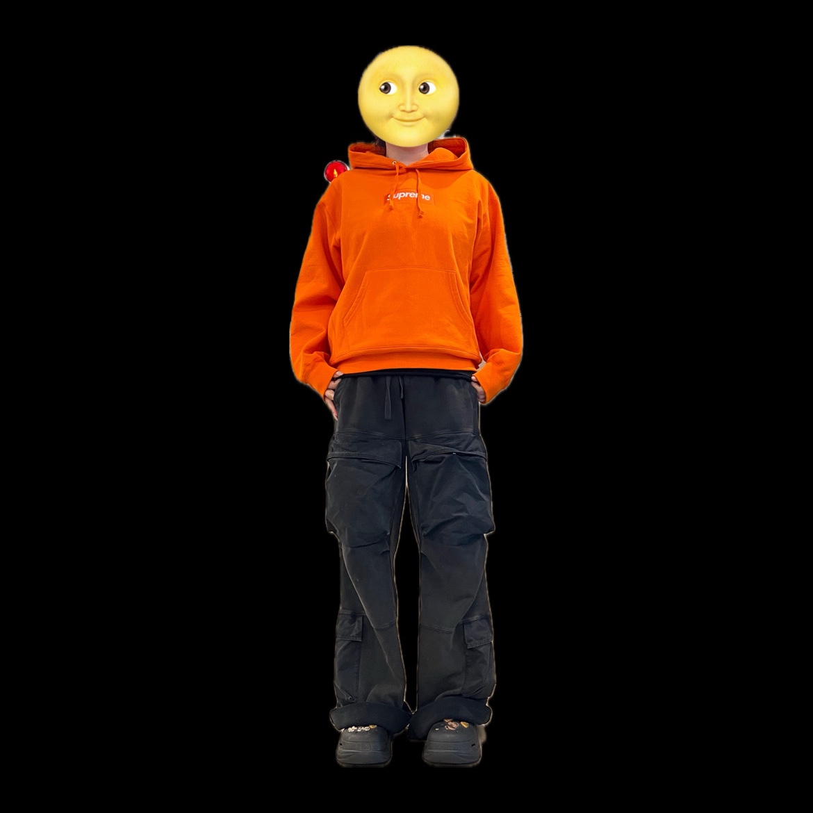 Supreme Box Logo Hooded Sweatshirt Dark Orange - 24FW 착용 스타일
