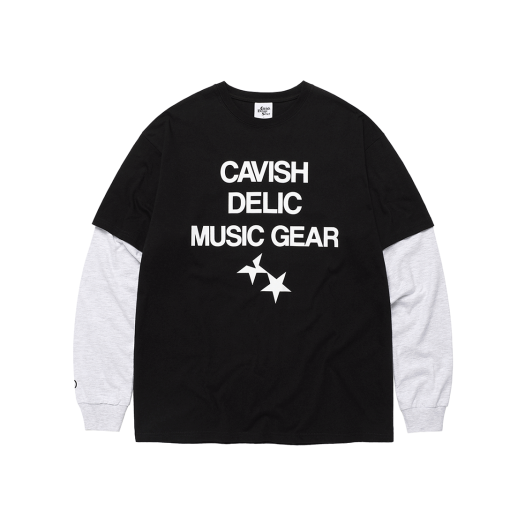 카비시 셀러 로고 롱슬리브 티셔츠 블랙 | CAVISH | KREAM