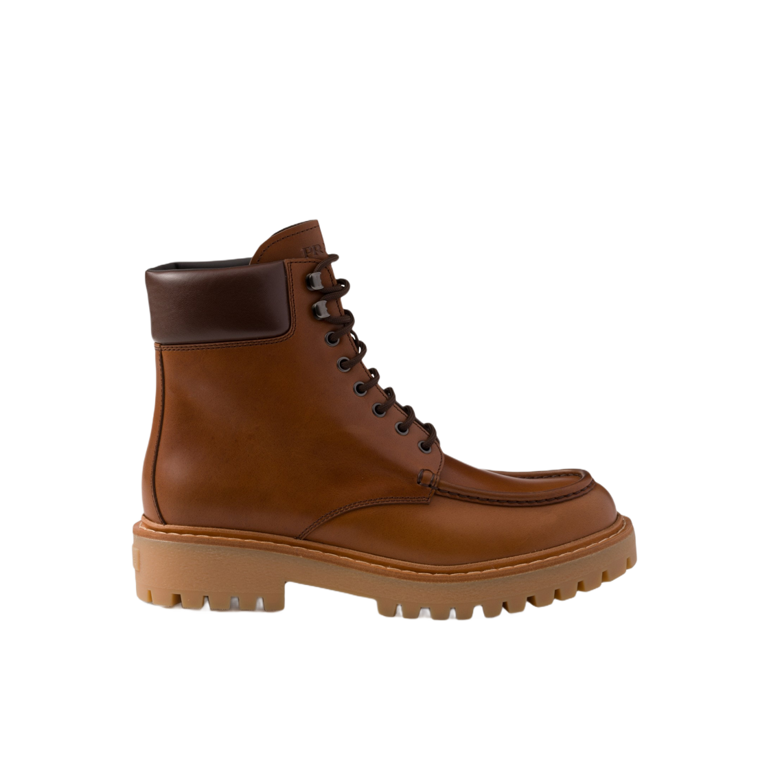 프라다 레더 워크 부츠 꼬냑(Prada Leather Work Boots Cognac)