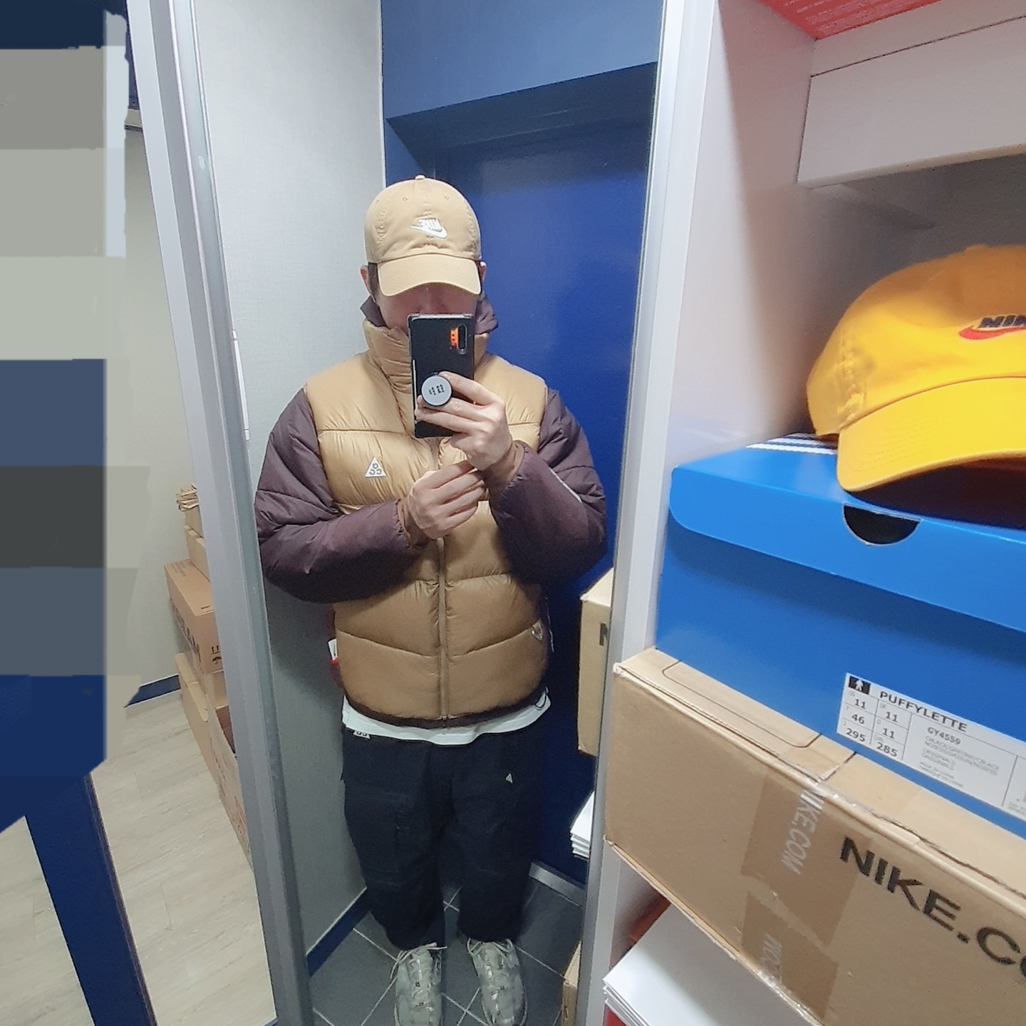 Nike ACG Smith Summit Cargo Pants Black Summit White - US/EU, Nike ACG Therma-Fit ADV Rope De Dope Jacket Brown Basalt - US/EU 착용 스타일