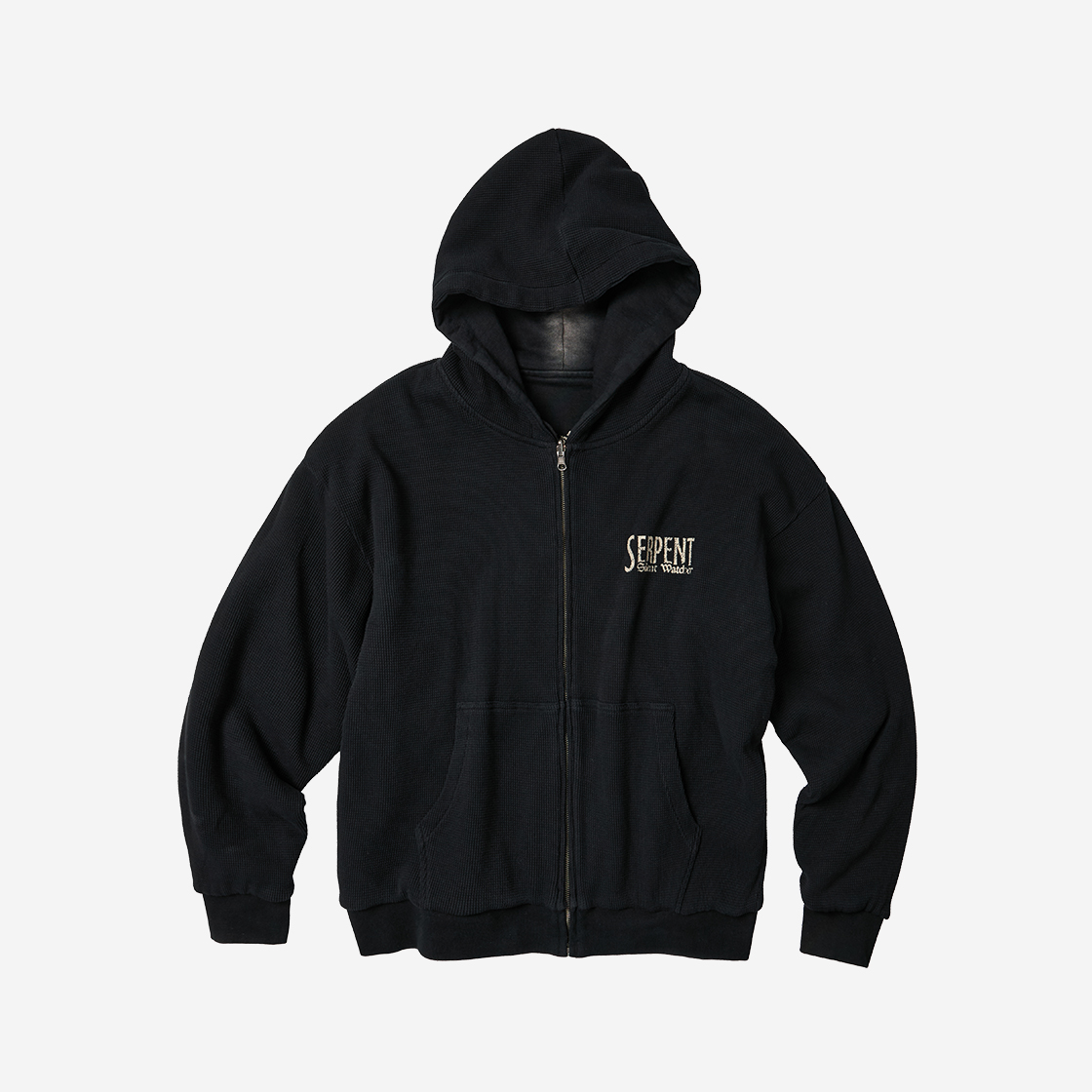 이티씨이 스네이크 본 리버시블 후드 집업 블랙(ETCE Snake Bone Reversible Hoodie Zip Up Black) - 3