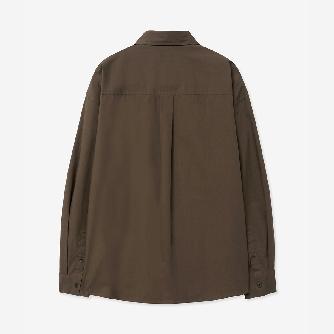 티엔지티 브라운 오버핏 포플린 코튼 셔츠(TNGT Over-fit Poplin Cotton Shirts Brown) - 2