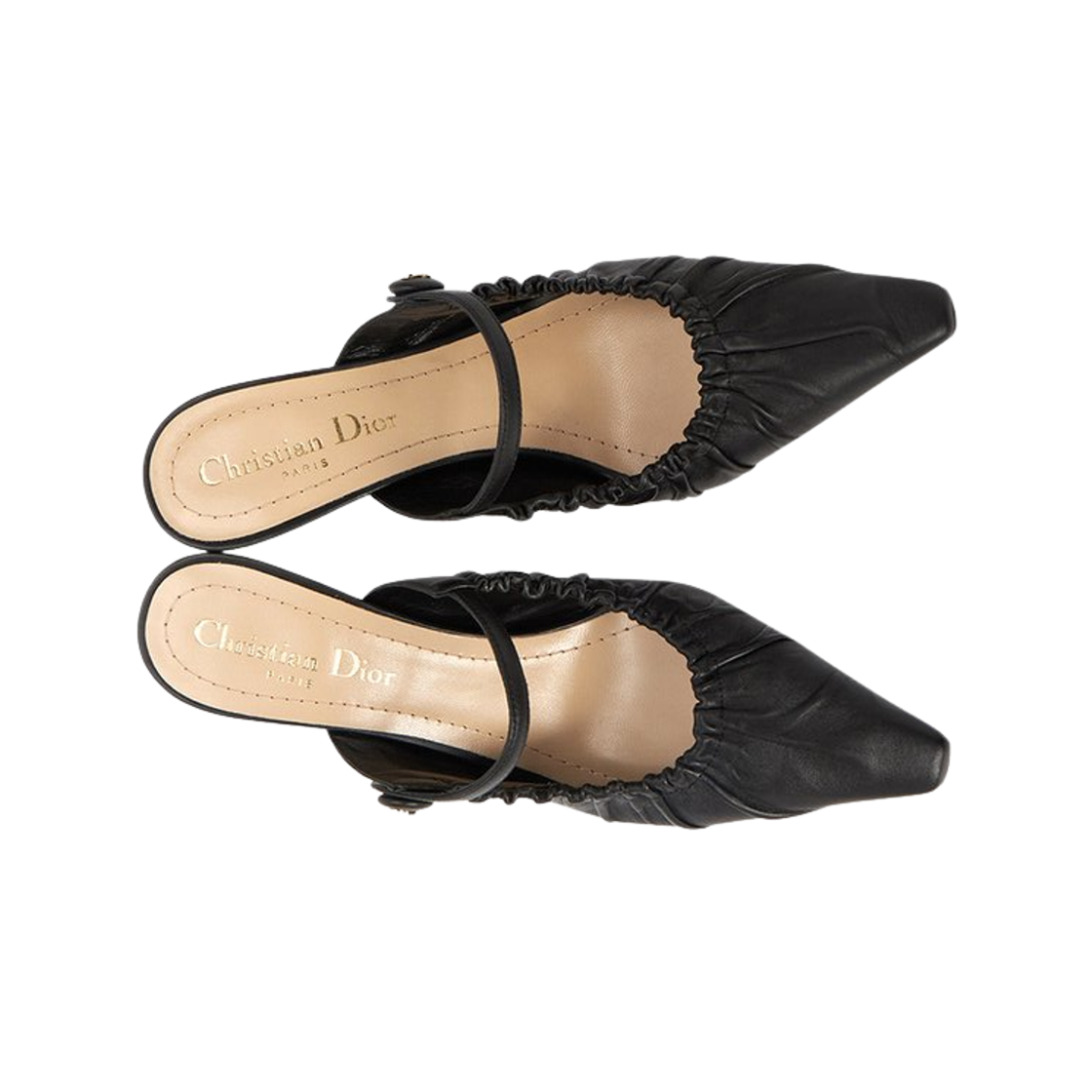 (W) 디올 디 페임 뮬 힐 블랙((W) Dior D Fame Mule Heeled Black) - 2