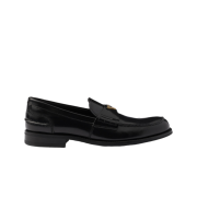 Prada Brushed Leather Loafers Black