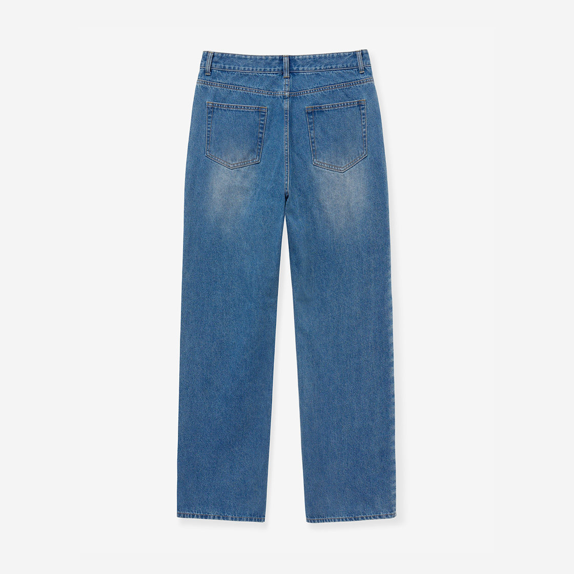 티엔지티 빈티지블루 세미 와이드 스트레이트핏 데님 팬츠(TNGT Semi Wide Straight-fit Denim Pants Vintage Blue) - 2