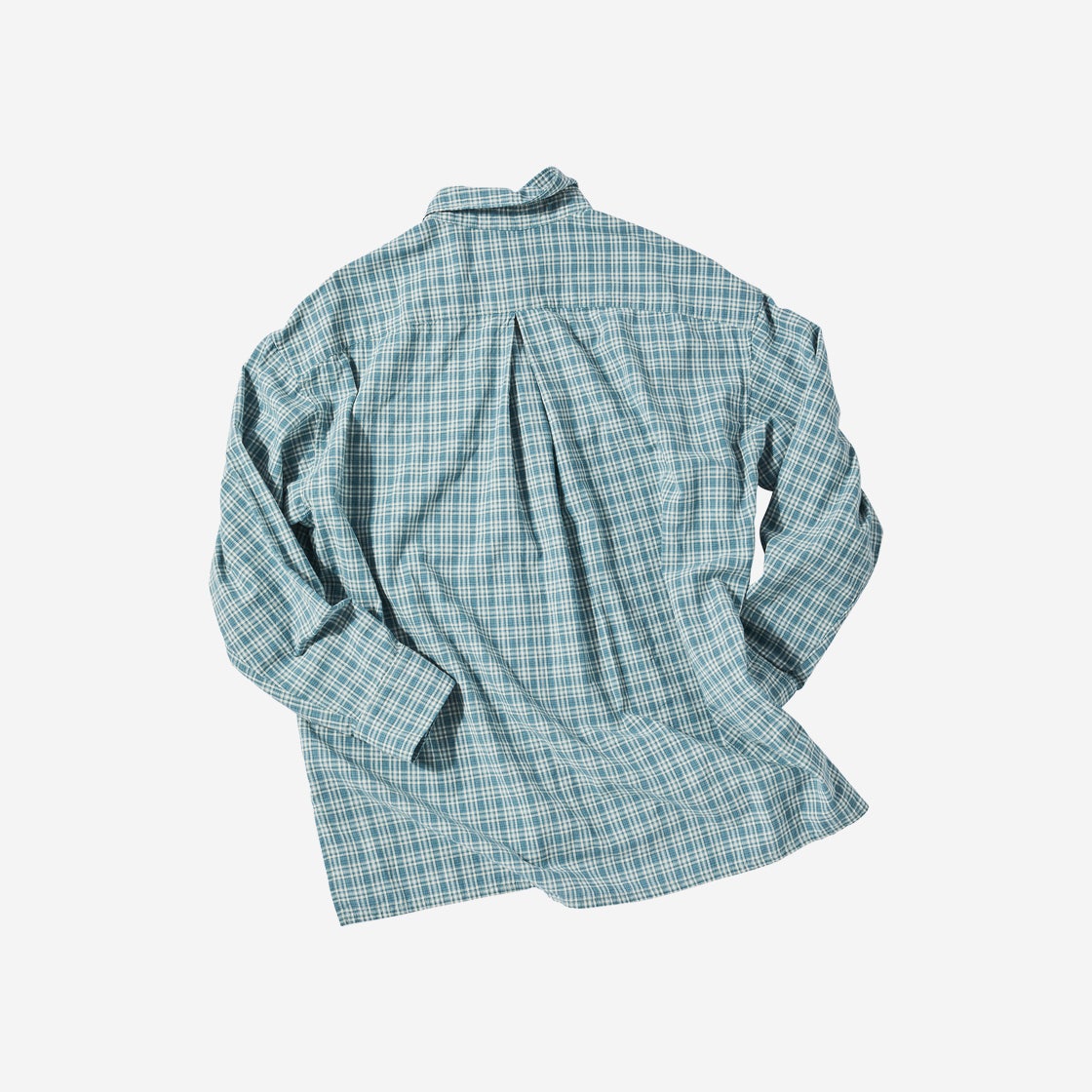 UN25SH02TB [예약배송] Untitled Query Small Plaid Check Shirts Turquoise - #2