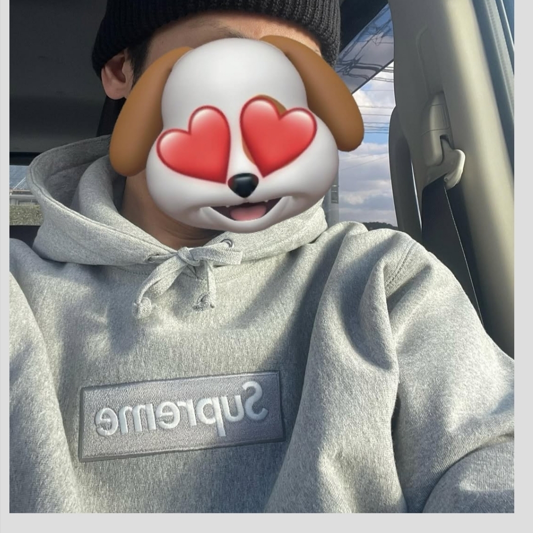 Supreme Box Logo Hooded Sweatshirt Heather Grey - 24FW 착용 스타일 - 8