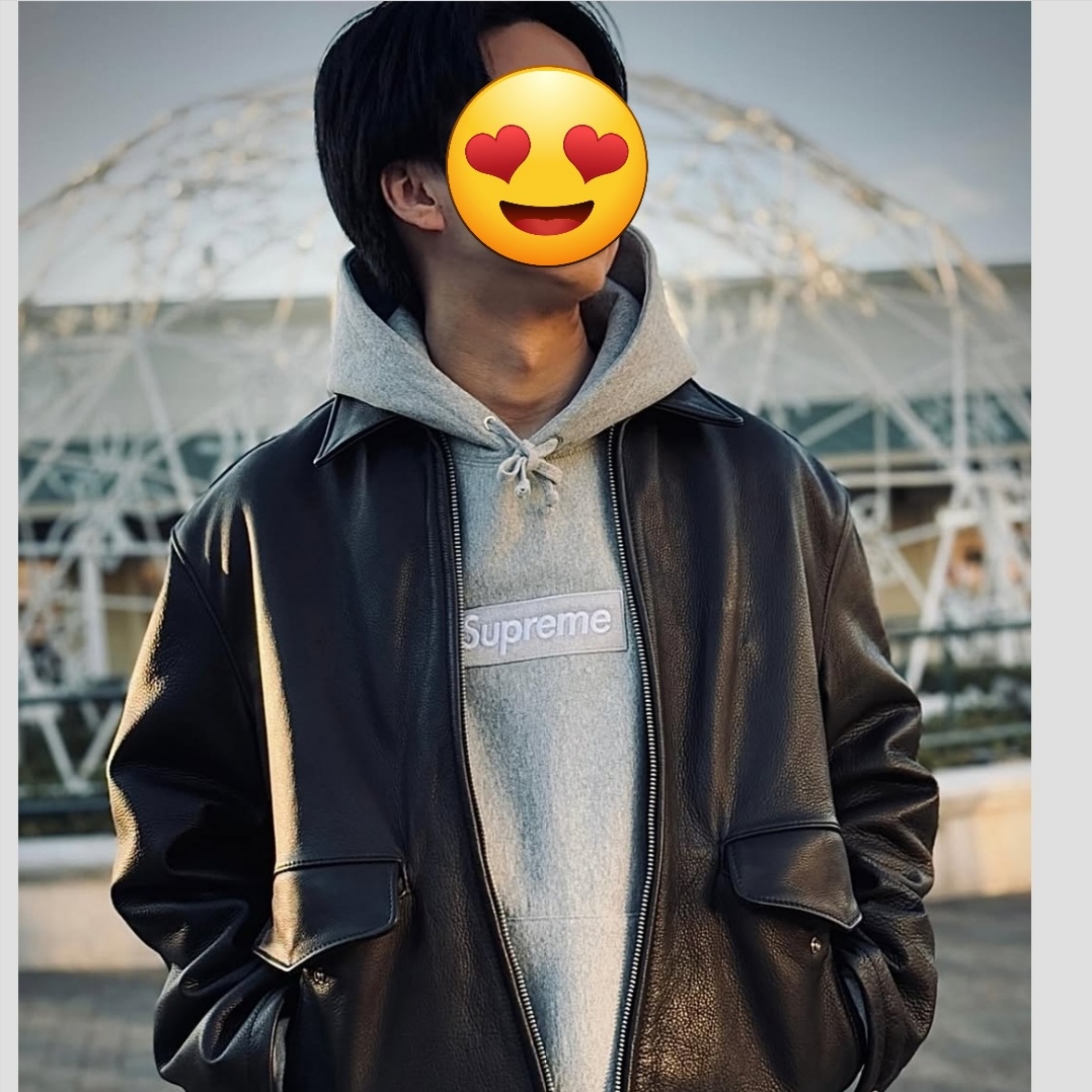 Supreme Box Logo Hooded Sweatshirt Heather Grey - 24FW 착용 스타일 - 6
