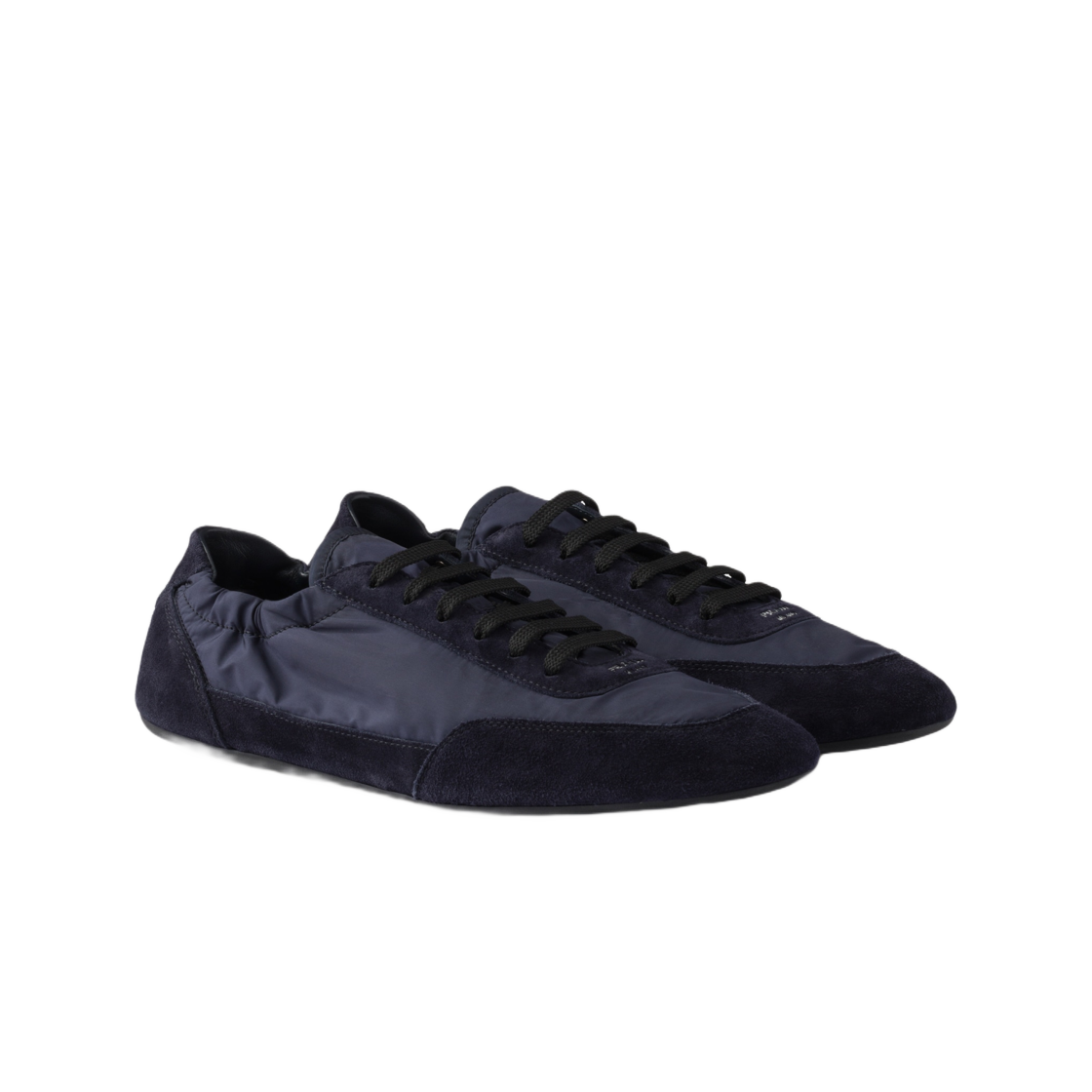 (W) 프라다 컬랩스 리나일론 앤 스웨이드 스니커즈 네이비((W) Prada Collapse Re-Nylon and Suede Sneakers Navy) - 2
