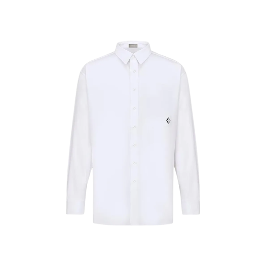 Dior Logo Embroidered Shirt White