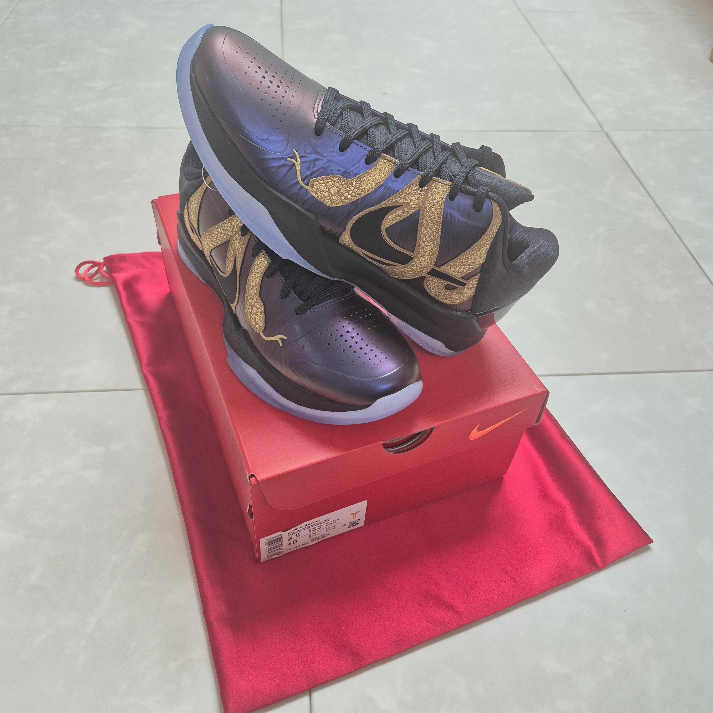 Nike Kobe 5 Protro Year of the Mamba Eggplant 착용 스타일 - 3
