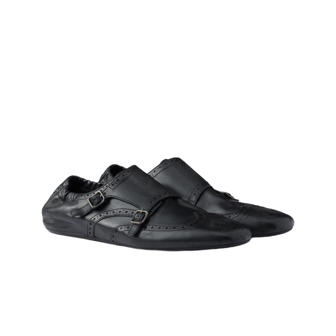 프라다 더블 몽크 스트랩 슈즈 블랙(Prada Double Monk Strap Shoes Black) - 2