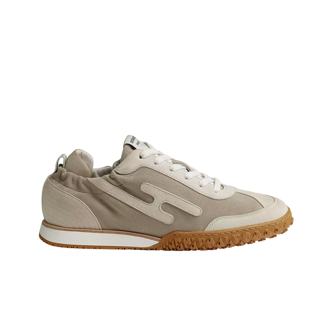 H242153ZNL (W) Hermes Jet Sneakers Suede Goatskin & Beige Esquisse Glaise