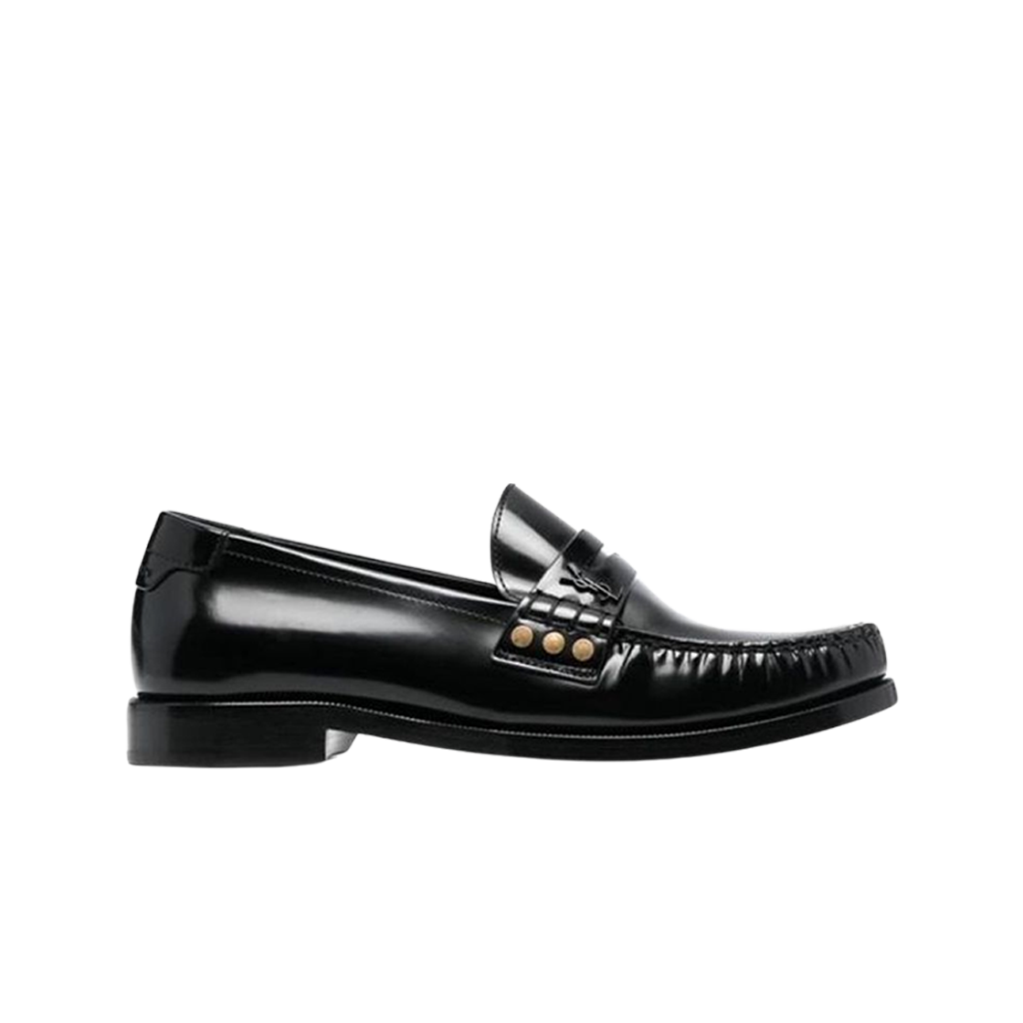 755966-AO9TT-1000 (W) Saint Laurent Monogram Penny Loafer Black