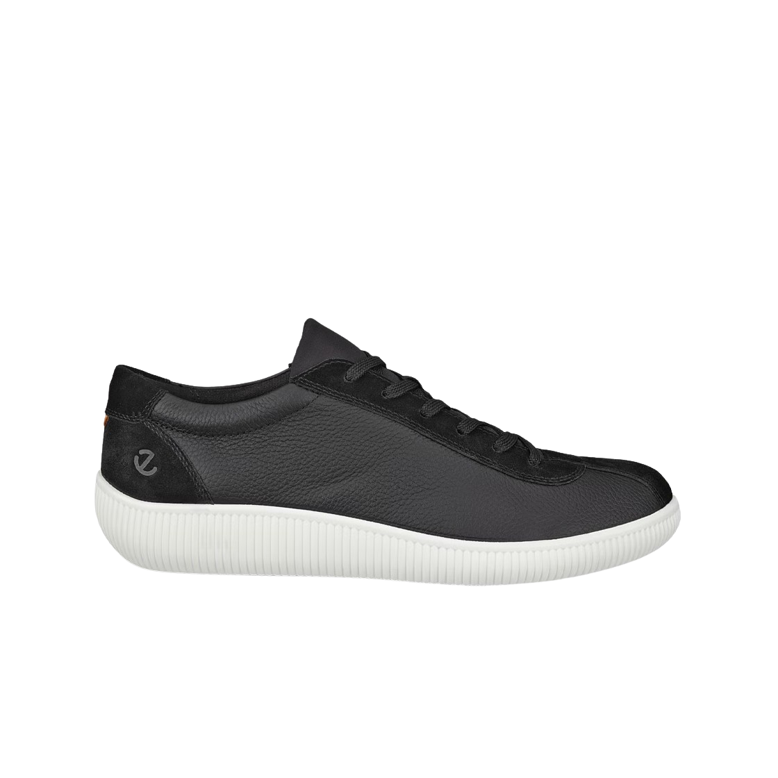 537754-51052 Ecco Soft Zero Leather Trainer Black