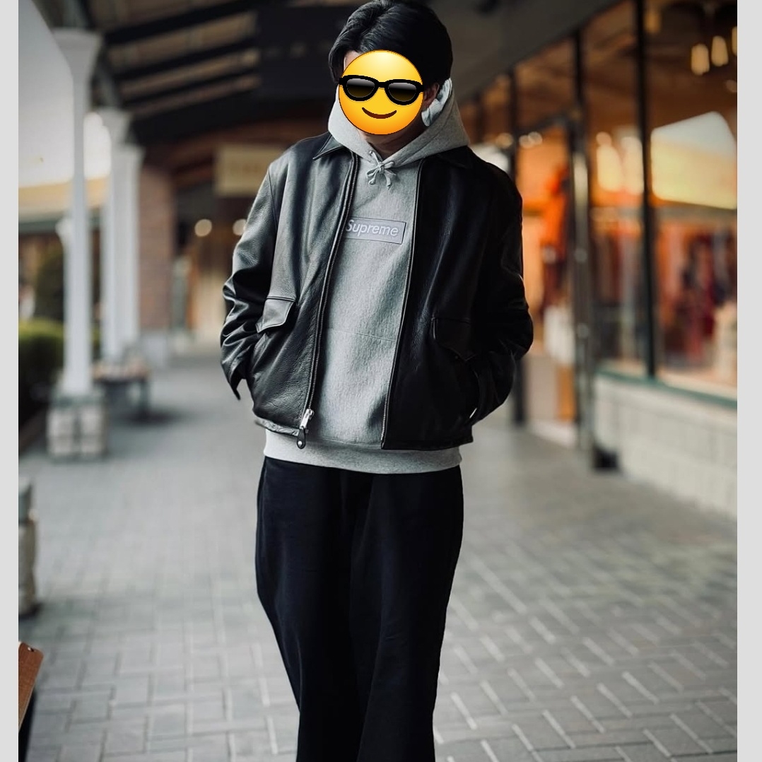 Supreme Box Logo Hooded Sweatshirt Heather Grey - 24FW 착용 스타일 - 5