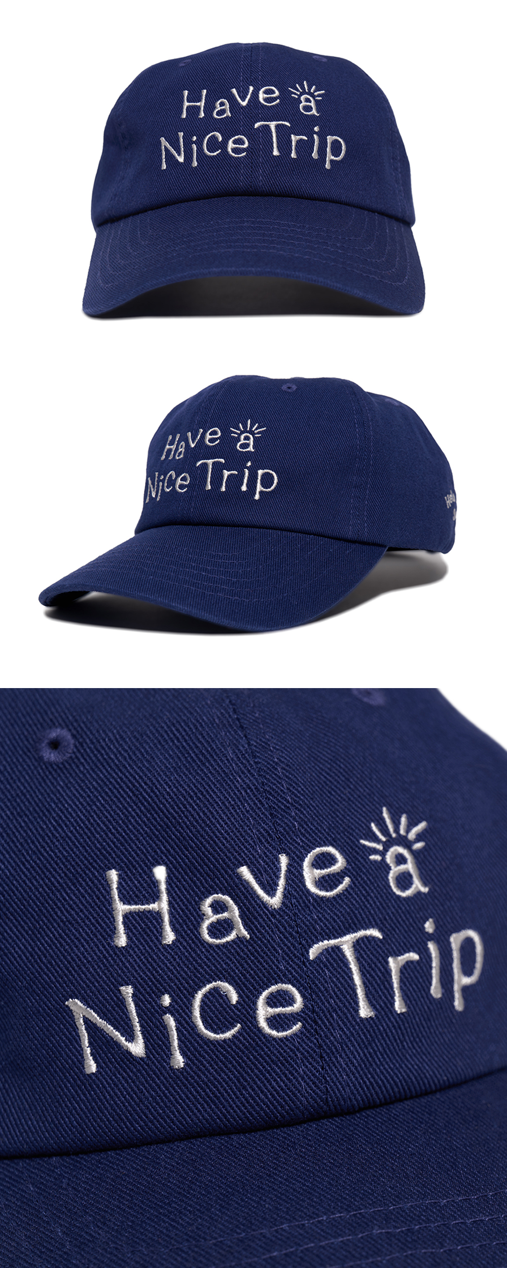 キャップ [Hello Sunrise]Have a Nice Trip Ball Cap R4984 헬로선라이즈 해브 어 나이스 트립 볼캡 딥 블루 | Hello