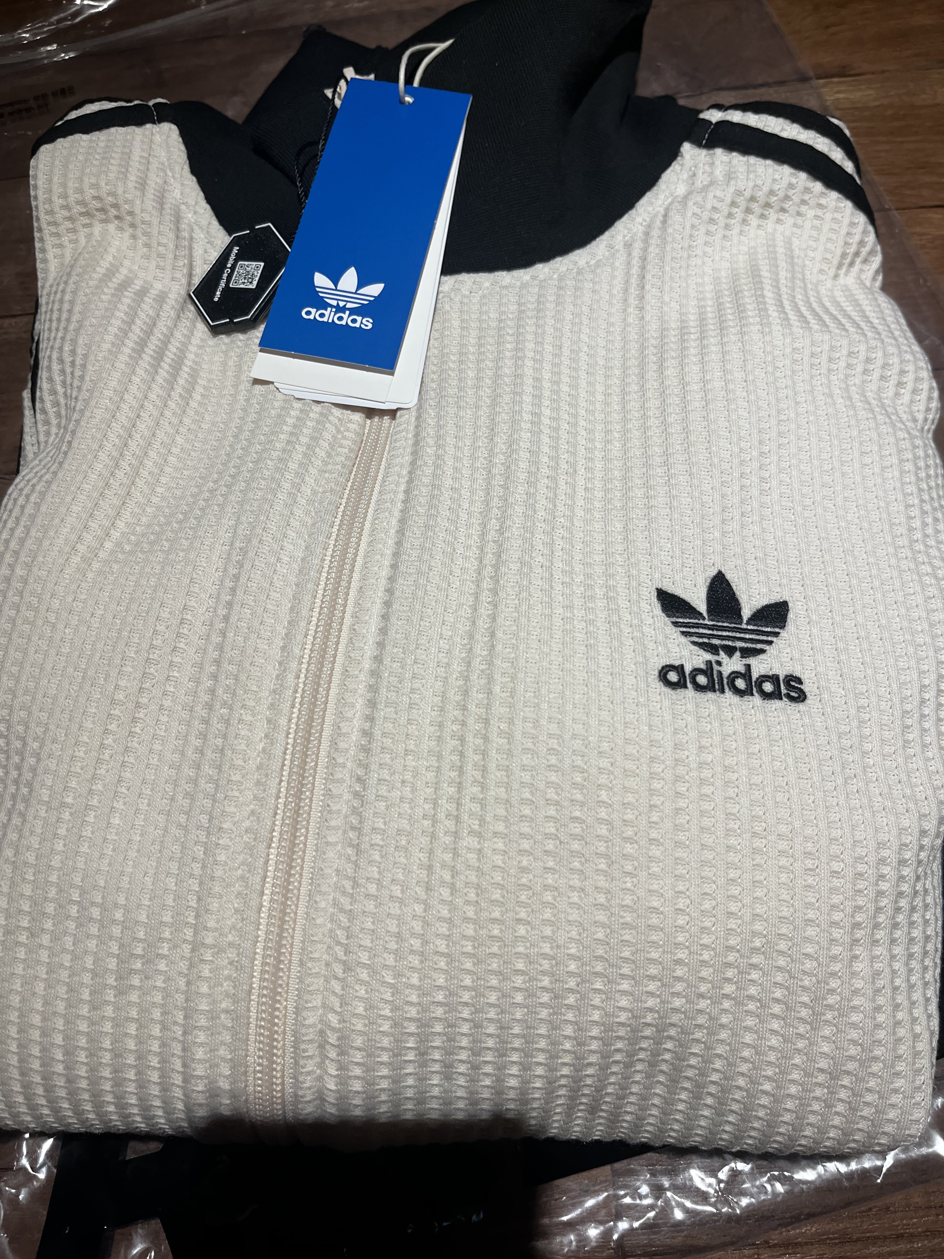 Adidas Waffle Beckenbauer Track Top Wonder White - KR Sizing 착용 스타일
