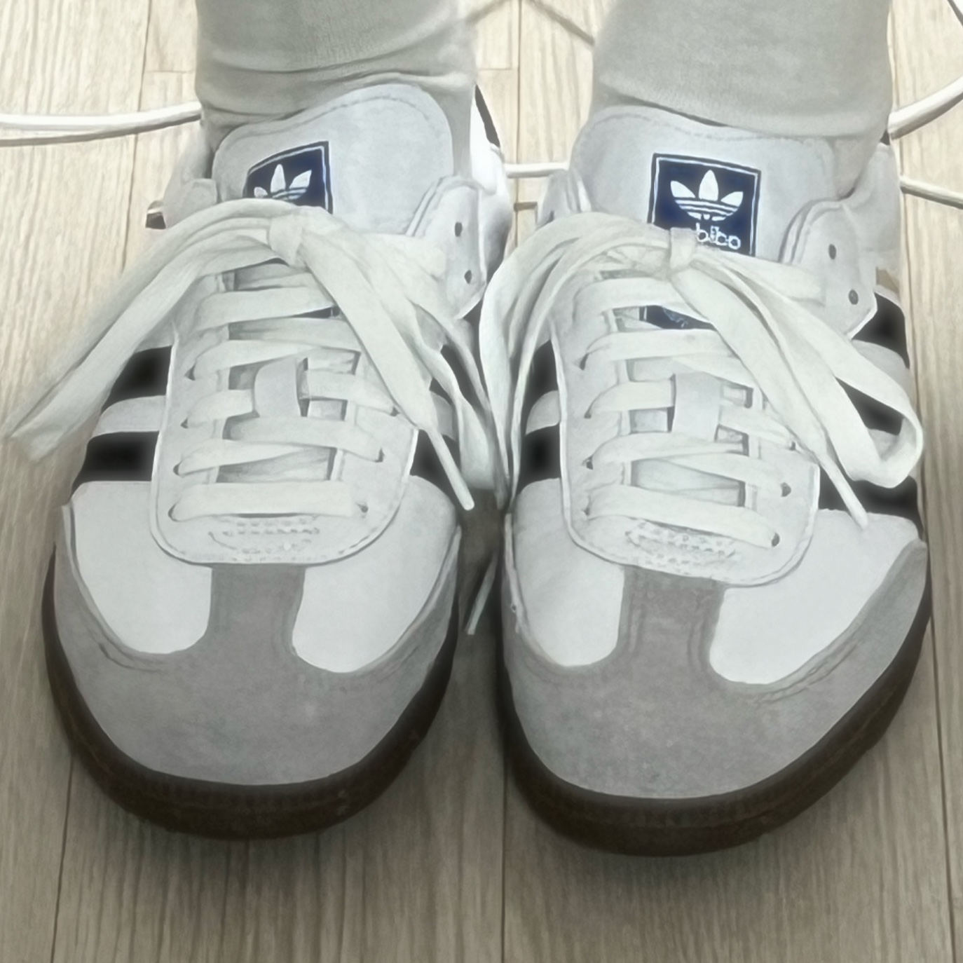 Adidas Samba OG Cloud White 착용 스타일