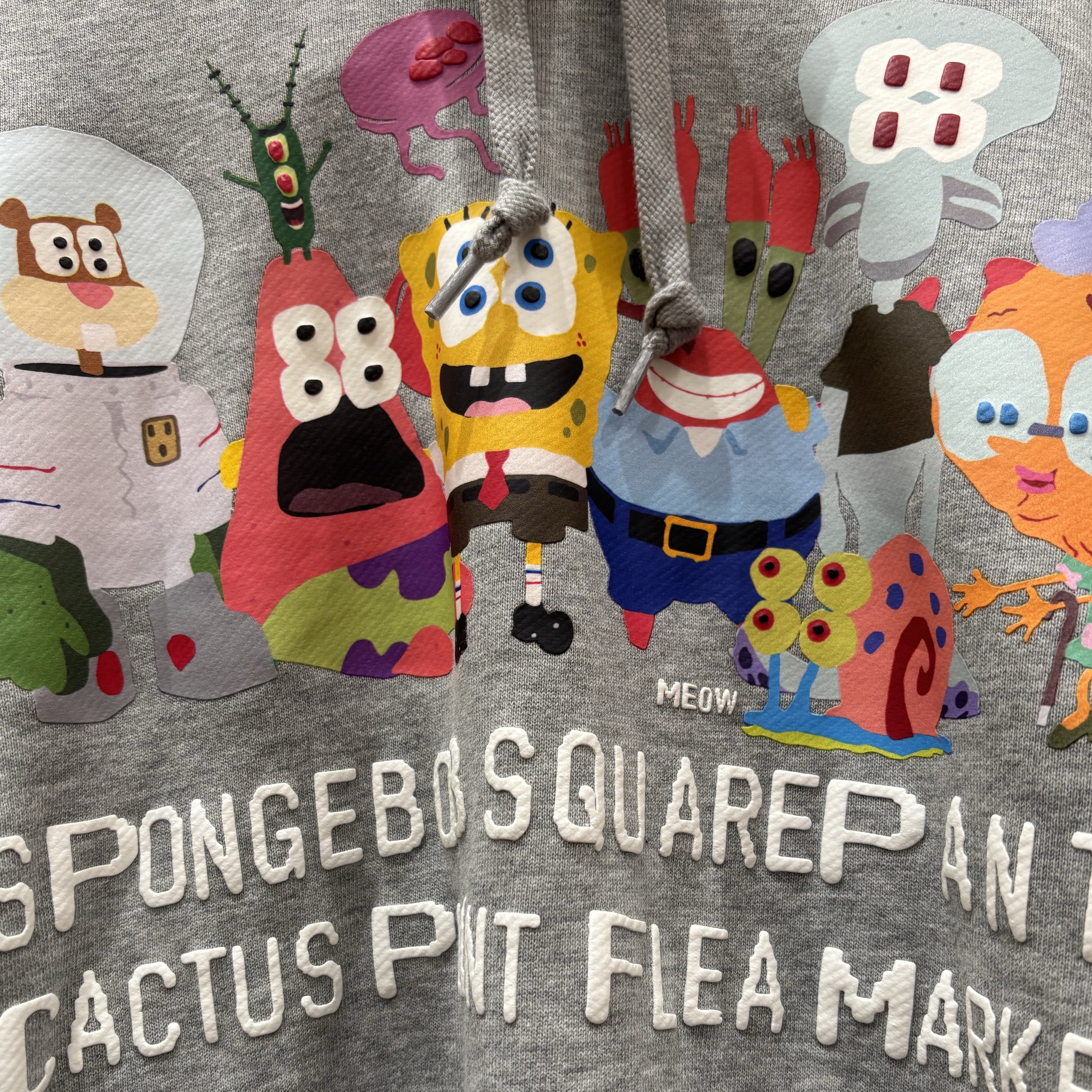 Uniqlo UT x CPFM x SpongeBob Sweat Pull Parka A Gray - JP 착용 스타일